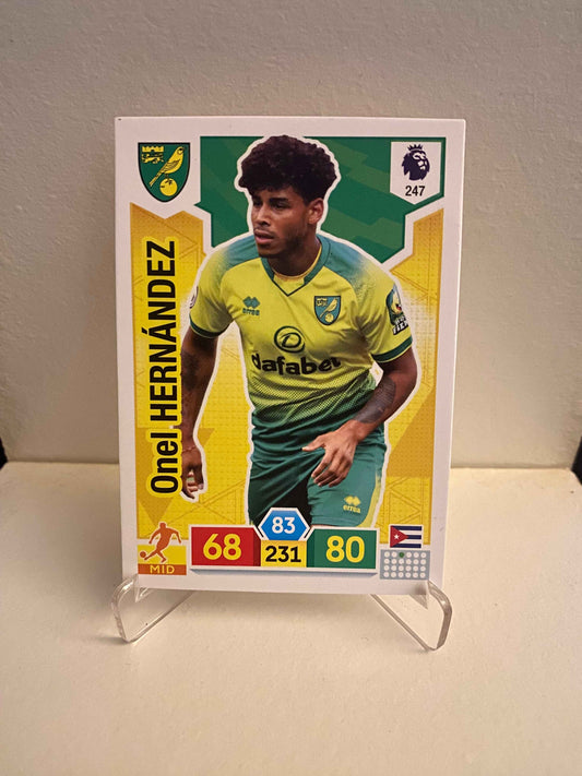 Fodbold kort Panini Adrenalyn XL Premier League 2019/2020 - Norwich Onel Hernandez - Pokedexet