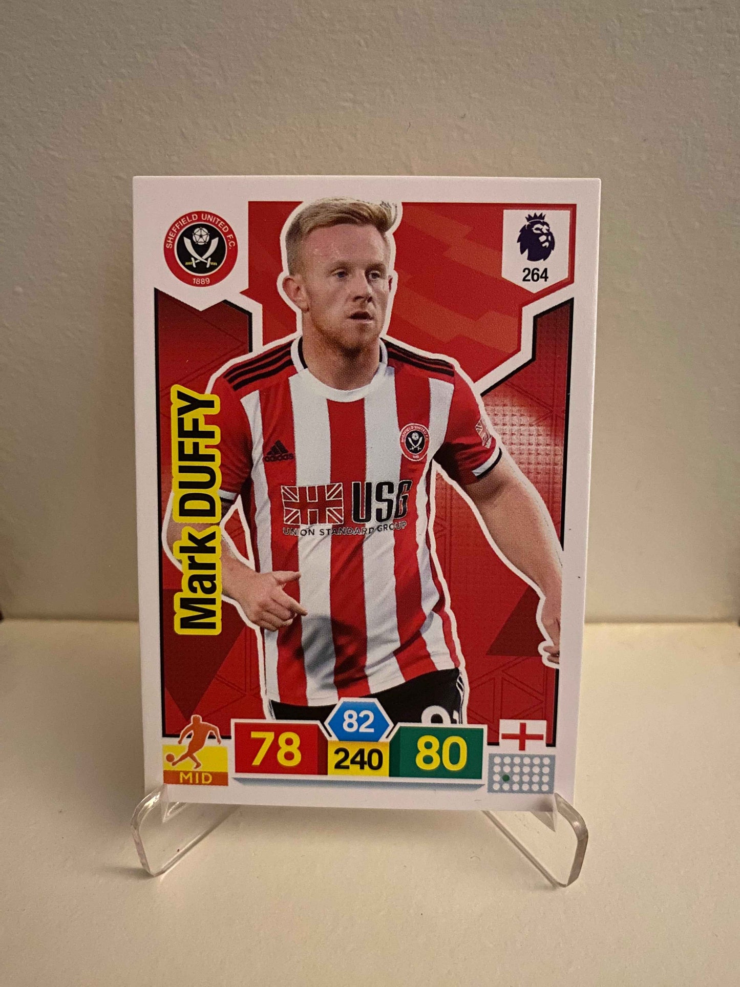 Fodbold kort Panini Adrenalyn XL Premier League 2019/2020 - Sheffield United Mark Duffy - Pokedexet