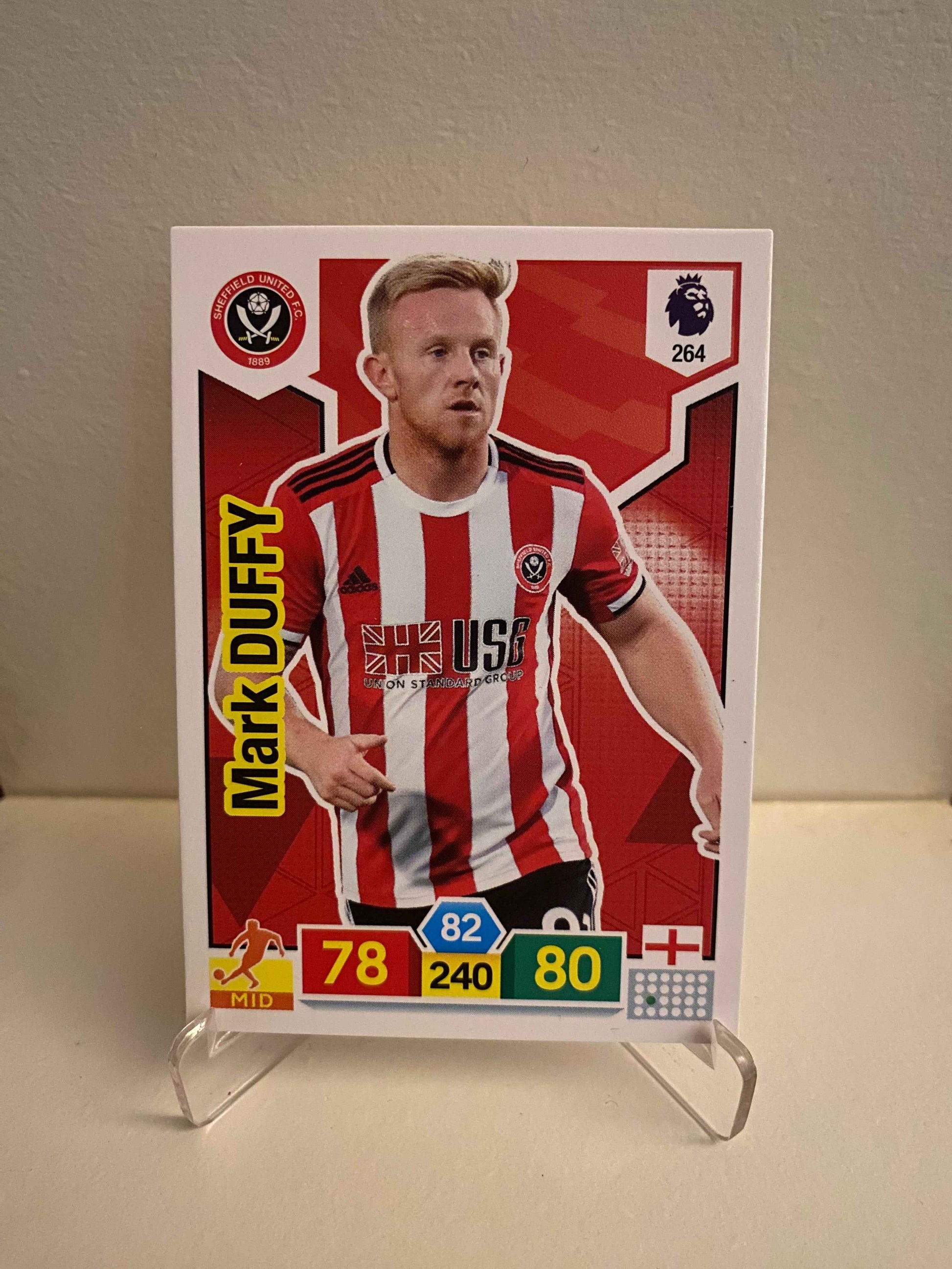 Fodbold kort Panini Adrenalyn XL Premier League 2019/2020 - Sheffield United Mark Duffy - Pokedexet