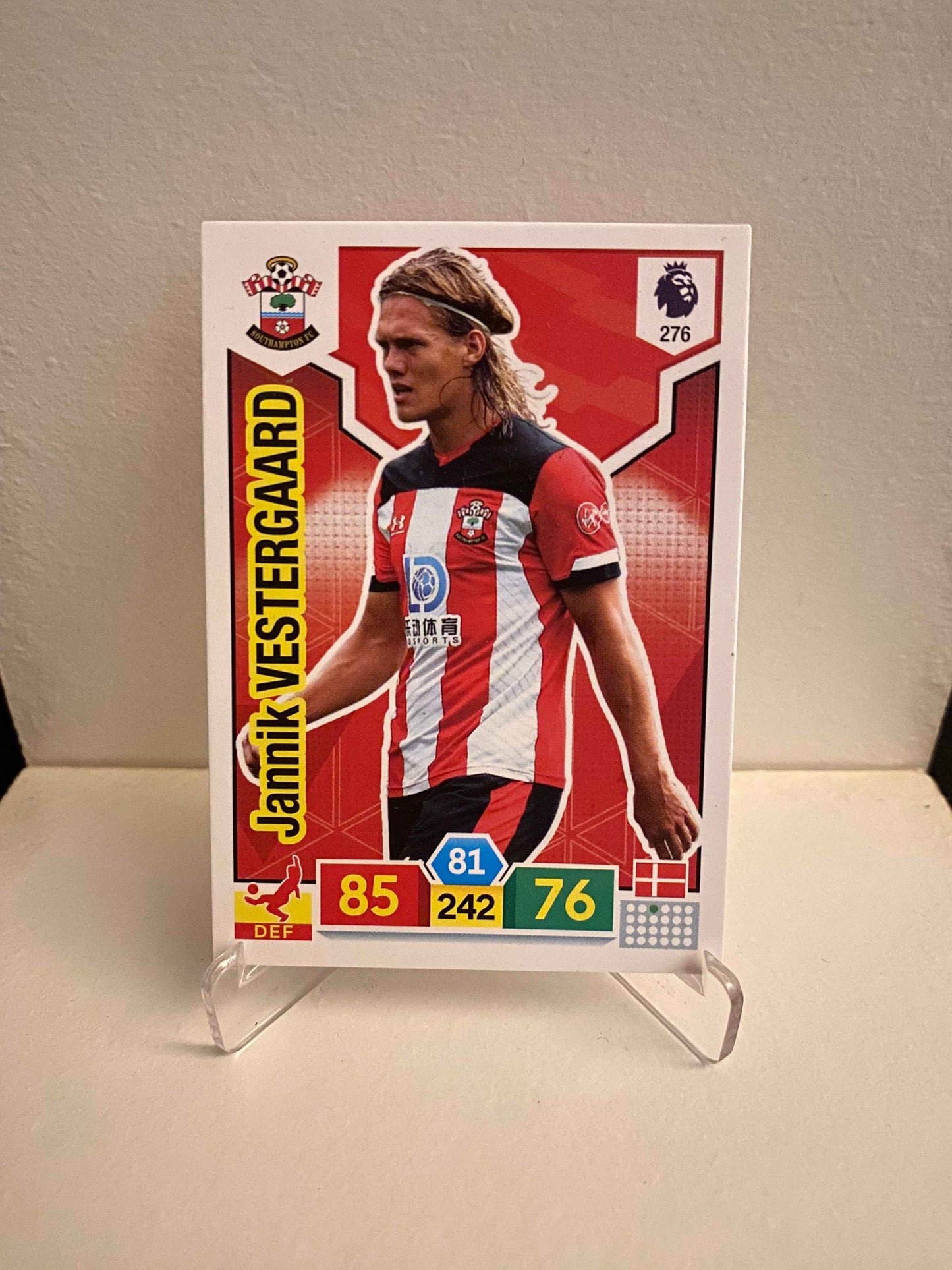 Fodbold kort Panini Adrenalyn XL Premier League 2019/2020 - Southampton Jannik Vestergaard - Pokedexet