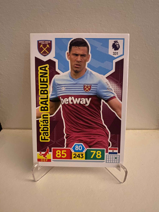 Fodbold kort Panini Adrenalyn XL Premier League 2019/2020 - West Ham United Fabian Balbuena - Pokedexet
