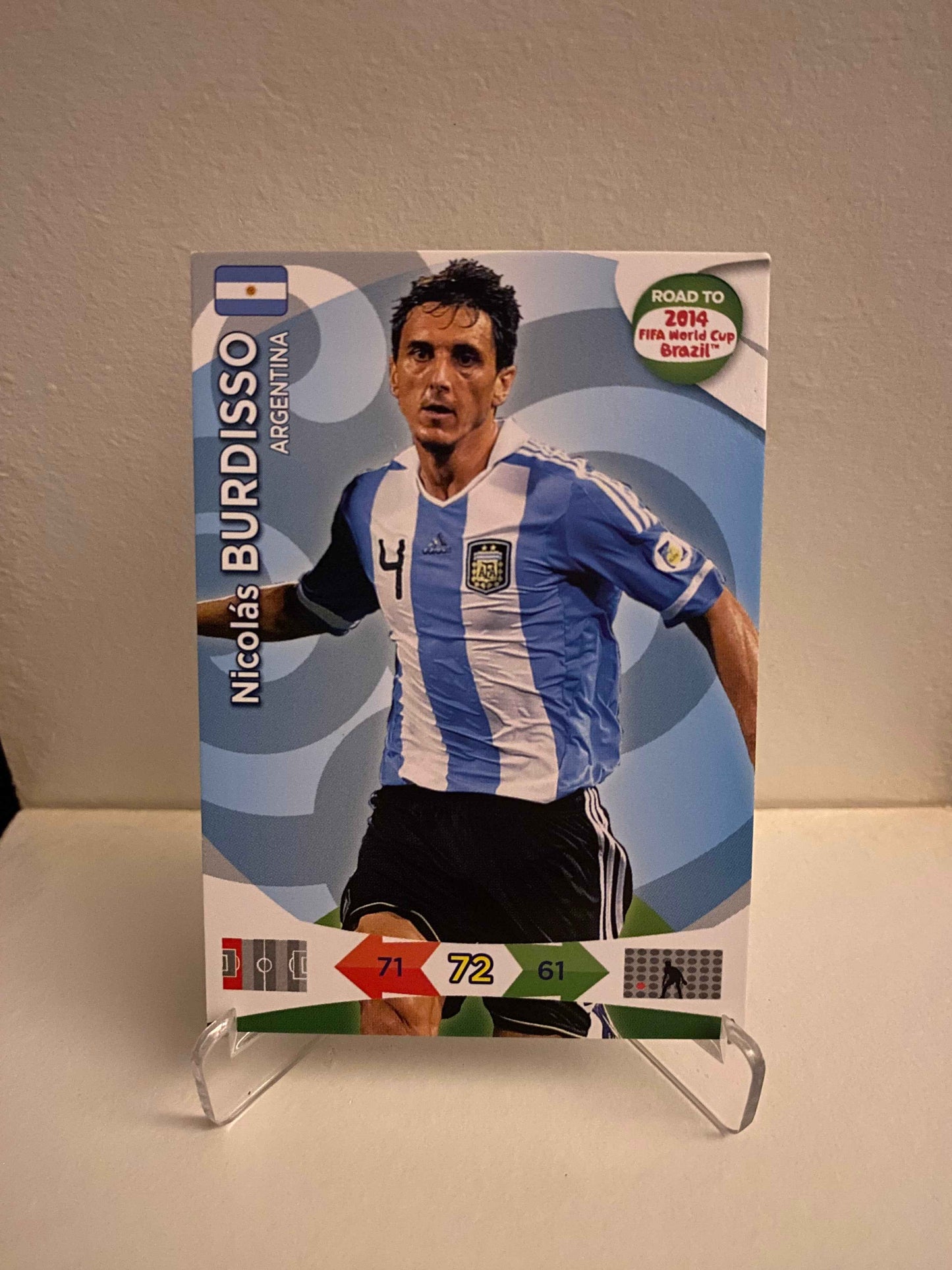 Fodbold kort Panini Adrenalyn XL Road To World Cup 2014 - Argentina Nicolas Burdisso - Pokedexet