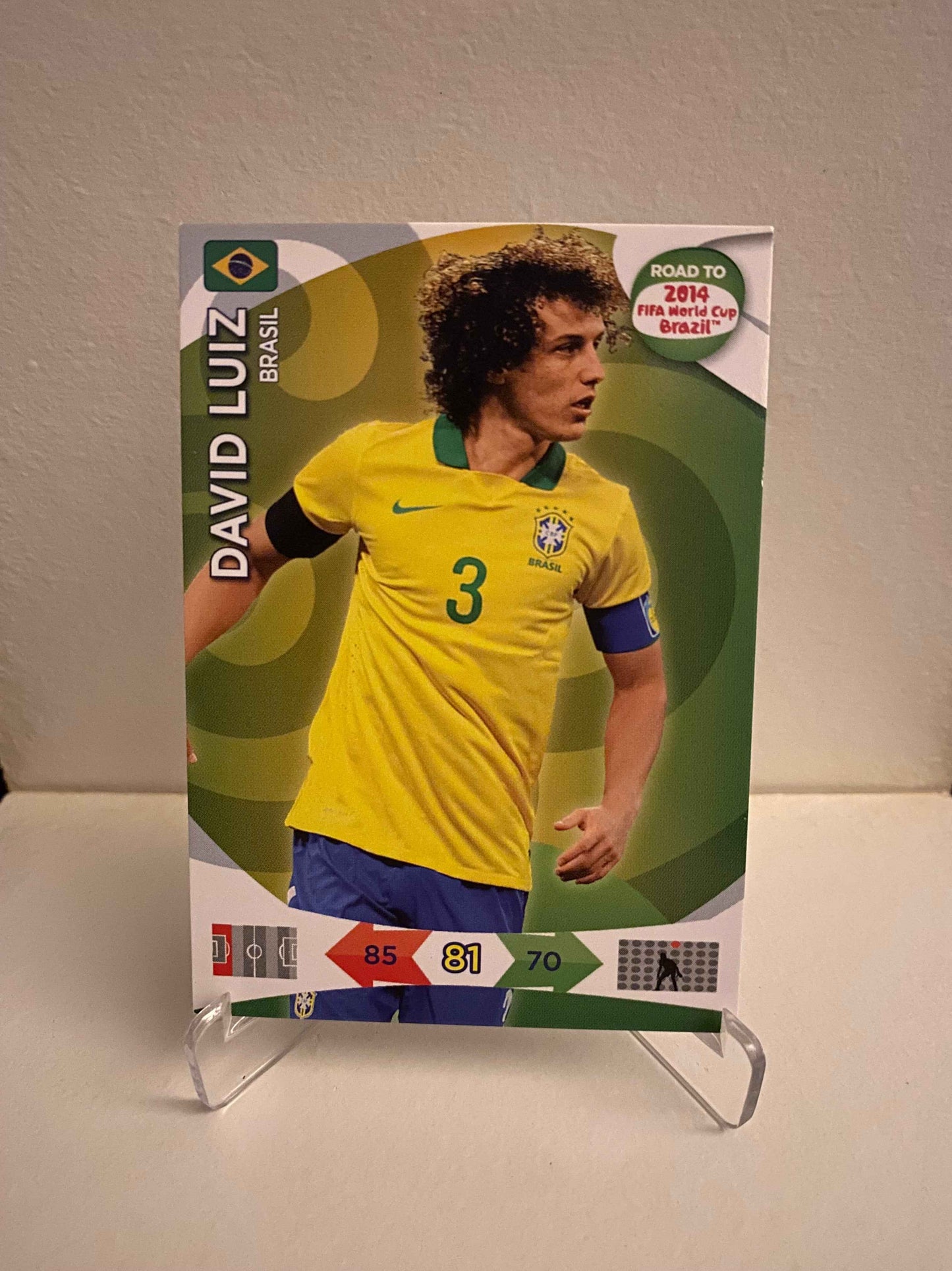 Fodbold kort Panini Adrenalyn XL Road To World Cup 2014 - Brasilien David Luiz - Pokedexet
