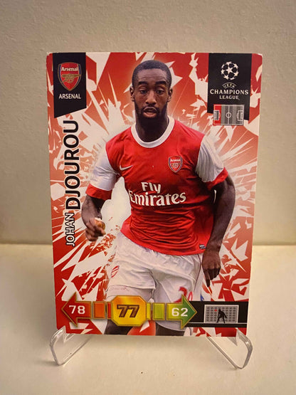 Fodbold kort Panini Adrenalyn XL UEFA Champions League 2010-2011 - Arsenal FC Johan Djourou - Pokedexet