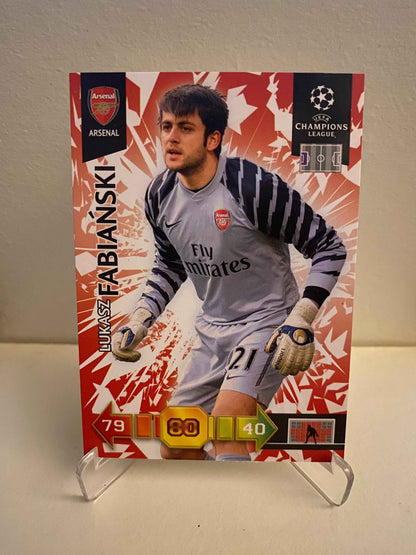 Fodbold kort Panini Adrenalyn XL UEFA Champions League 2010-2011 - Arsenal FC Lukasz Fabianski - Pokedexet