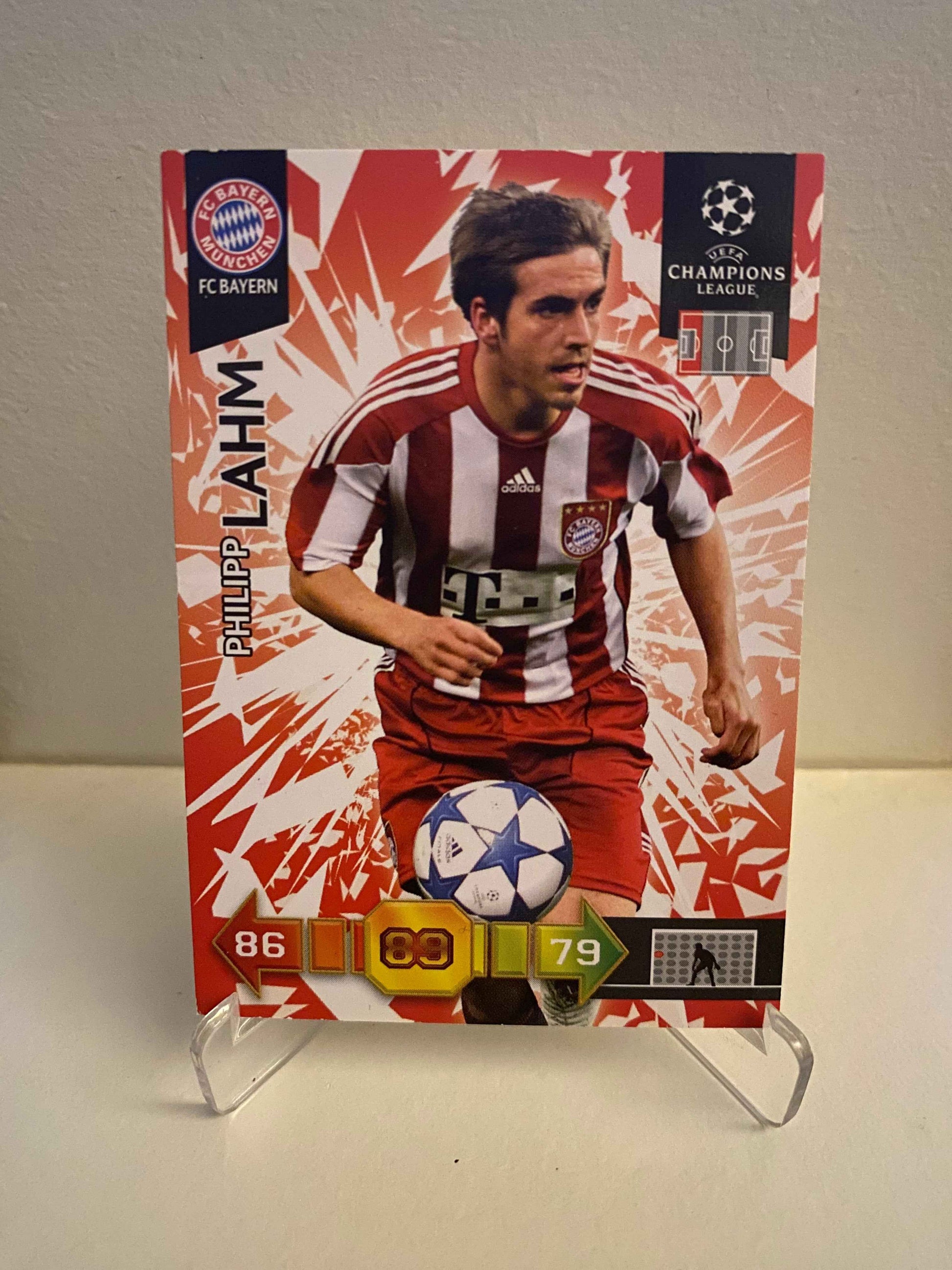 Fodbold kort Panini Adrenalyn XL UEFA Champions League 2010-2011 - Bayern München Philipp Lahm - Pokedexet
