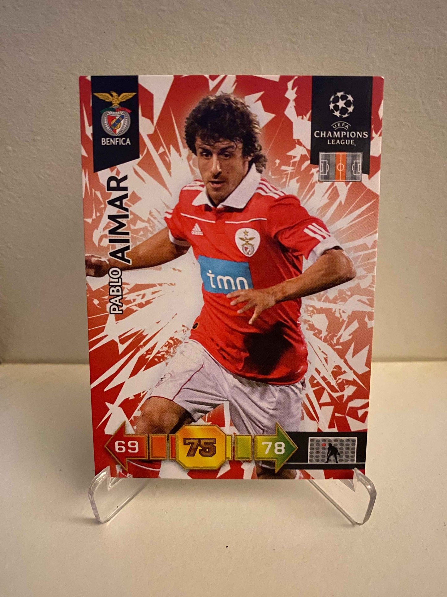 Fodbold kort Panini Adrenalyn XL UEFA Champions League 2010-2011 - Benfica Pablo Aimar - Pokedexet
