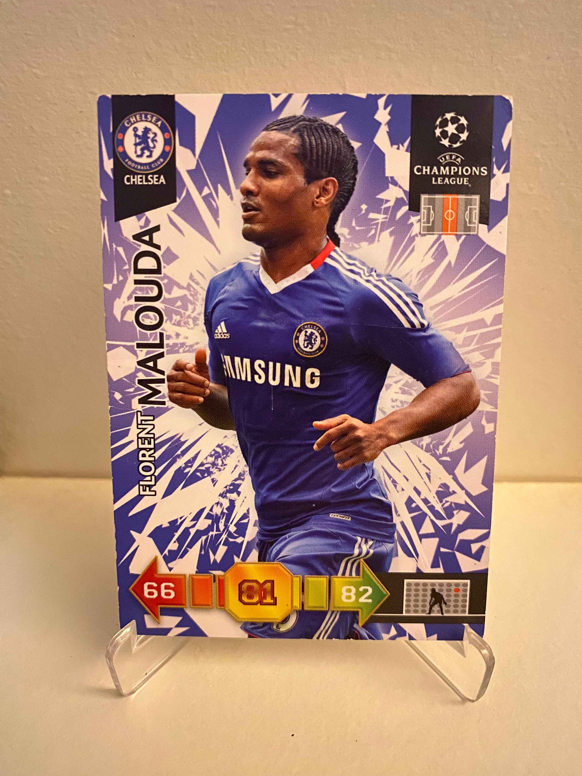 Fodbold kort Panini Adrenalyn XL UEFA Champions League 2010-2011 - Chelsea FC Florent Malouda - Pokedexet