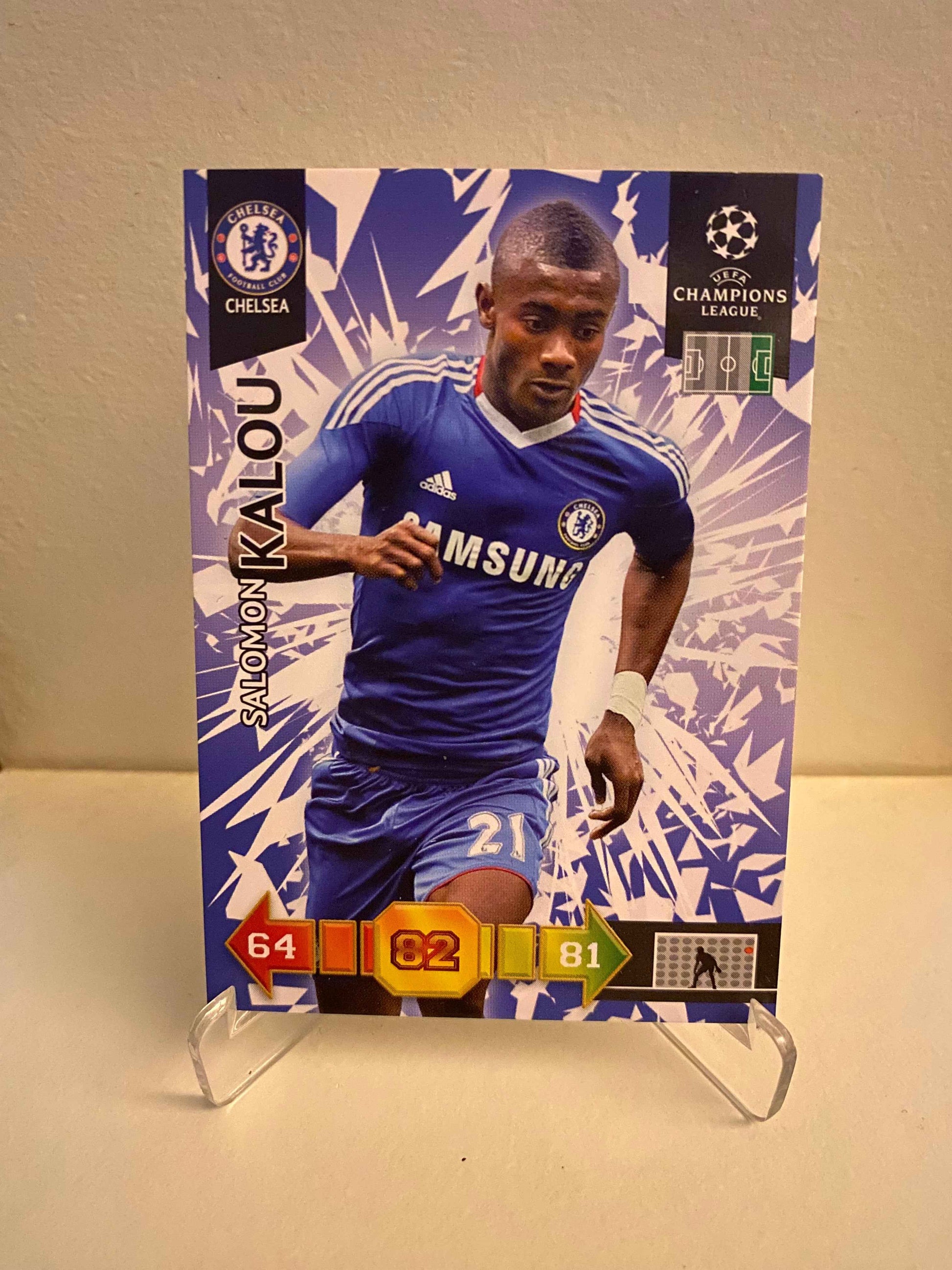 Fodbold kort Panini Adrenalyn XL UEFA Champions League 2010-2011 - Chelsea FC Salomon Kalou - Pokedexet