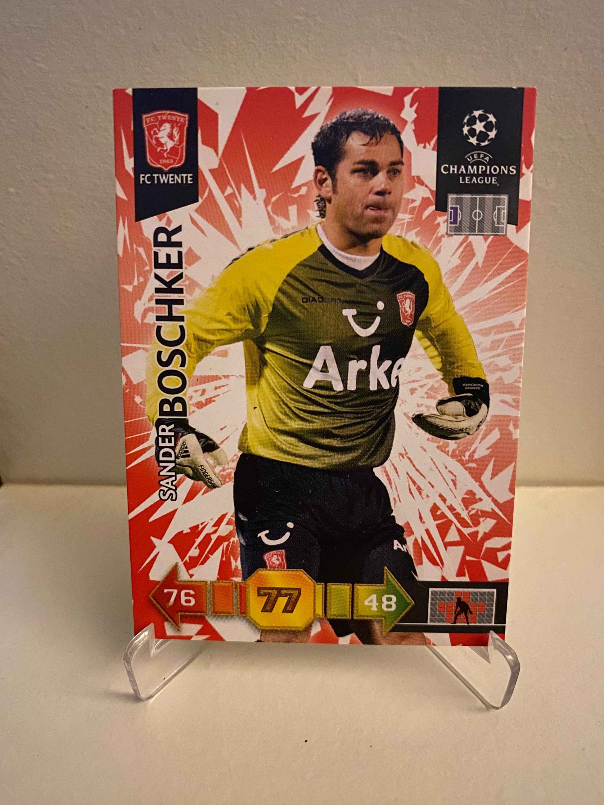 Fodbold kort Panini Adrenalyn XL UEFA Champions League 2010-2011 - FC Twente Sander Boschker - Pokedexet