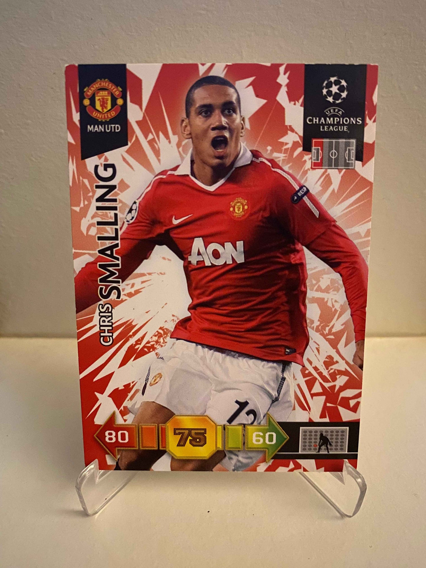 Fodbold kort Panini Adrenalyn XL UEFA Champions League 2010-2011 - Manchester United Chris Smalling - Pokedexet