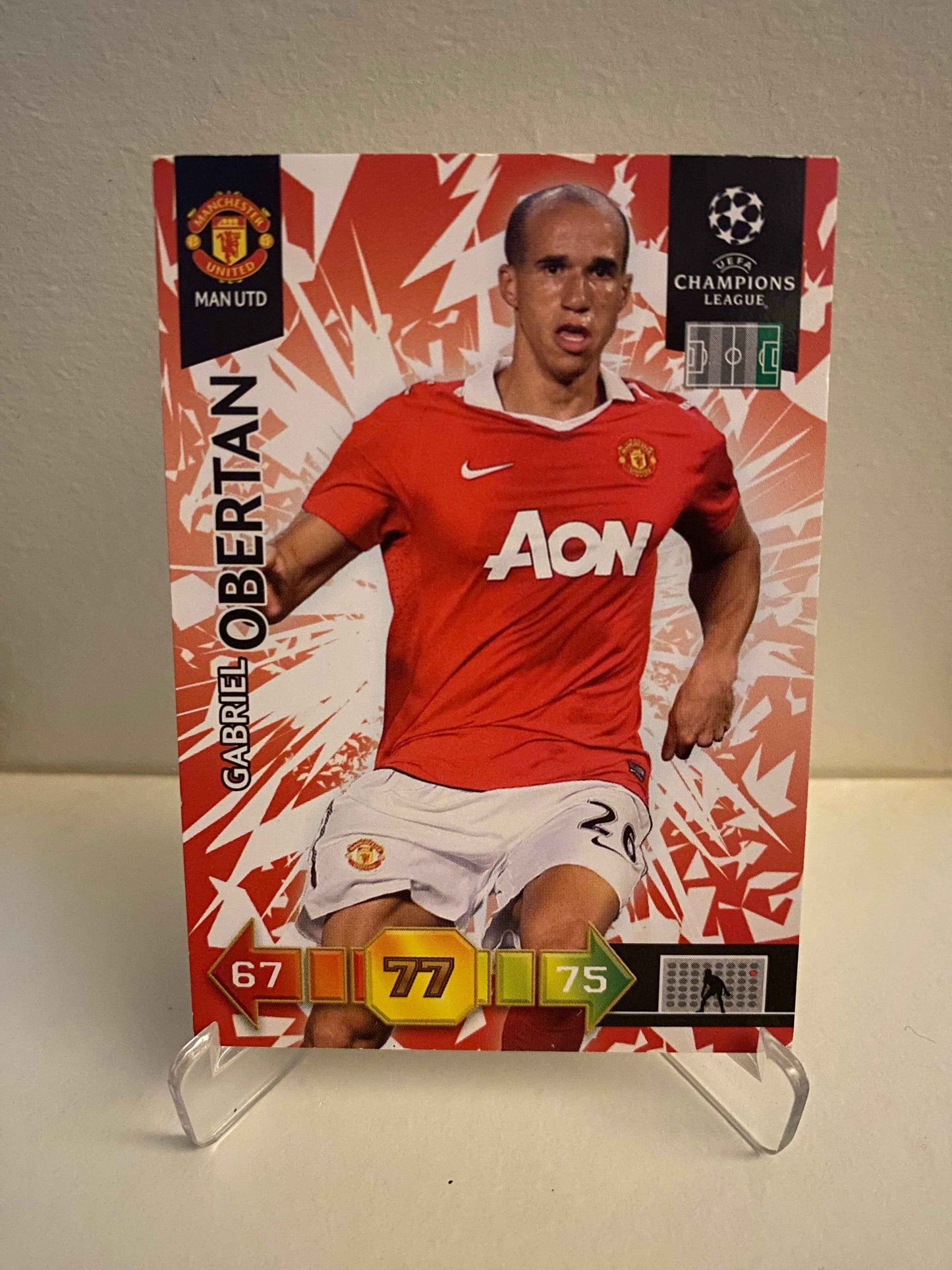 Fodbold kort Panini Adrenalyn XL UEFA Champions League 2010-2011 - Manchester United Gabriel Obertan - Pokedexet