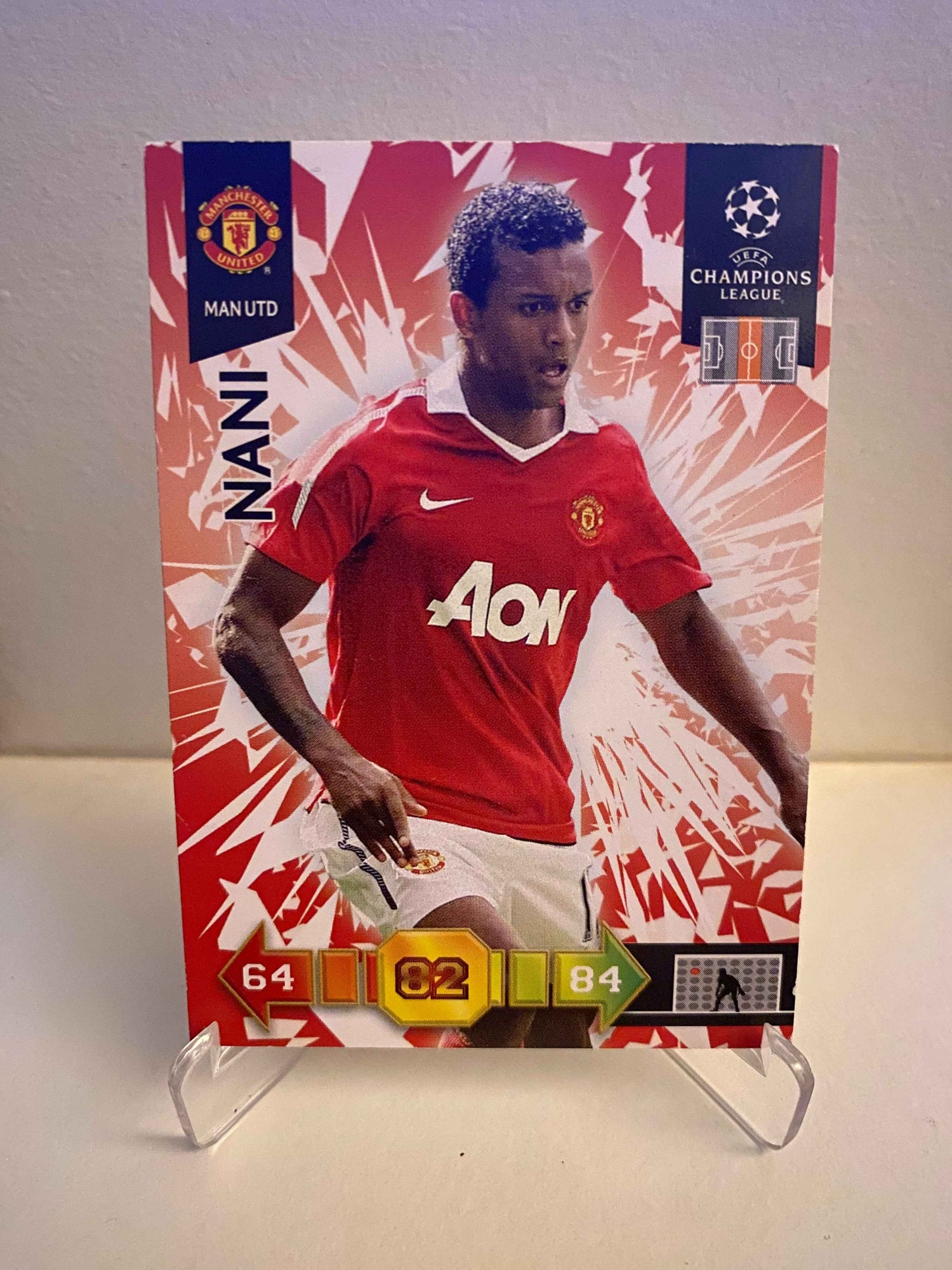 Fodbold kort Panini Adrenalyn XL UEFA Champions League 2010-2011 - Manchester United Nani - Pokedexet