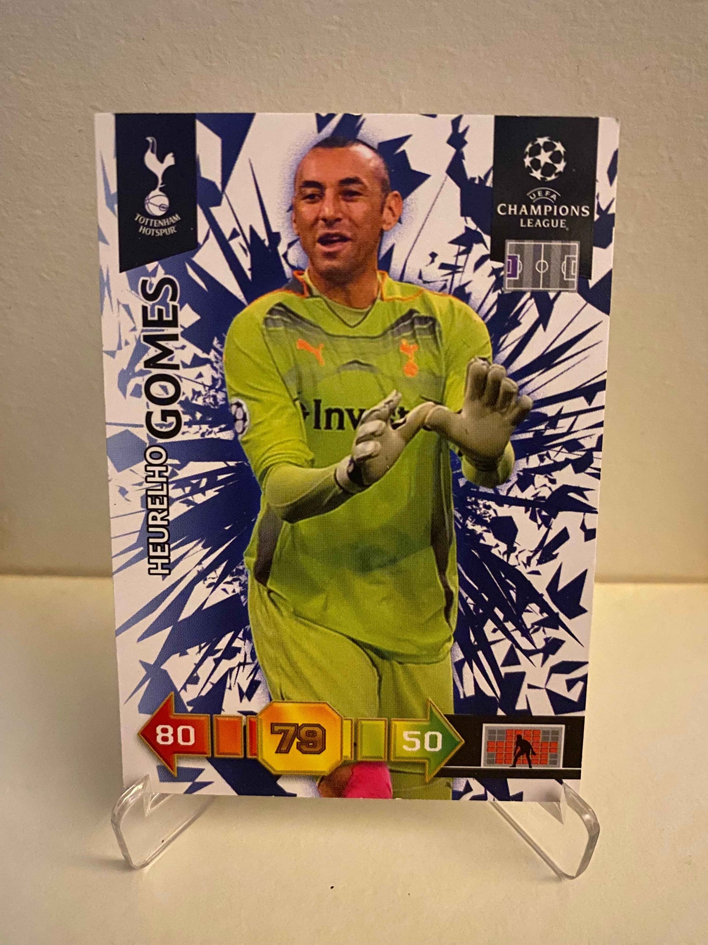 Fodbold kort Panini Adrenalyn XL UEFA Champions League 2010-2011 - Tottenham Hotspur FC Heurelho Gomes - Pokedexet