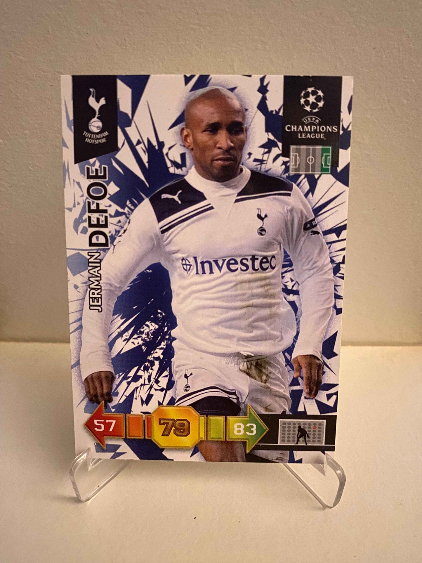 Fodbold kort Panini Adrenalyn XL UEFA Champions League 2010-2011 - Tottenham Hotspur FC Jermain Defoe - Pokedexet
