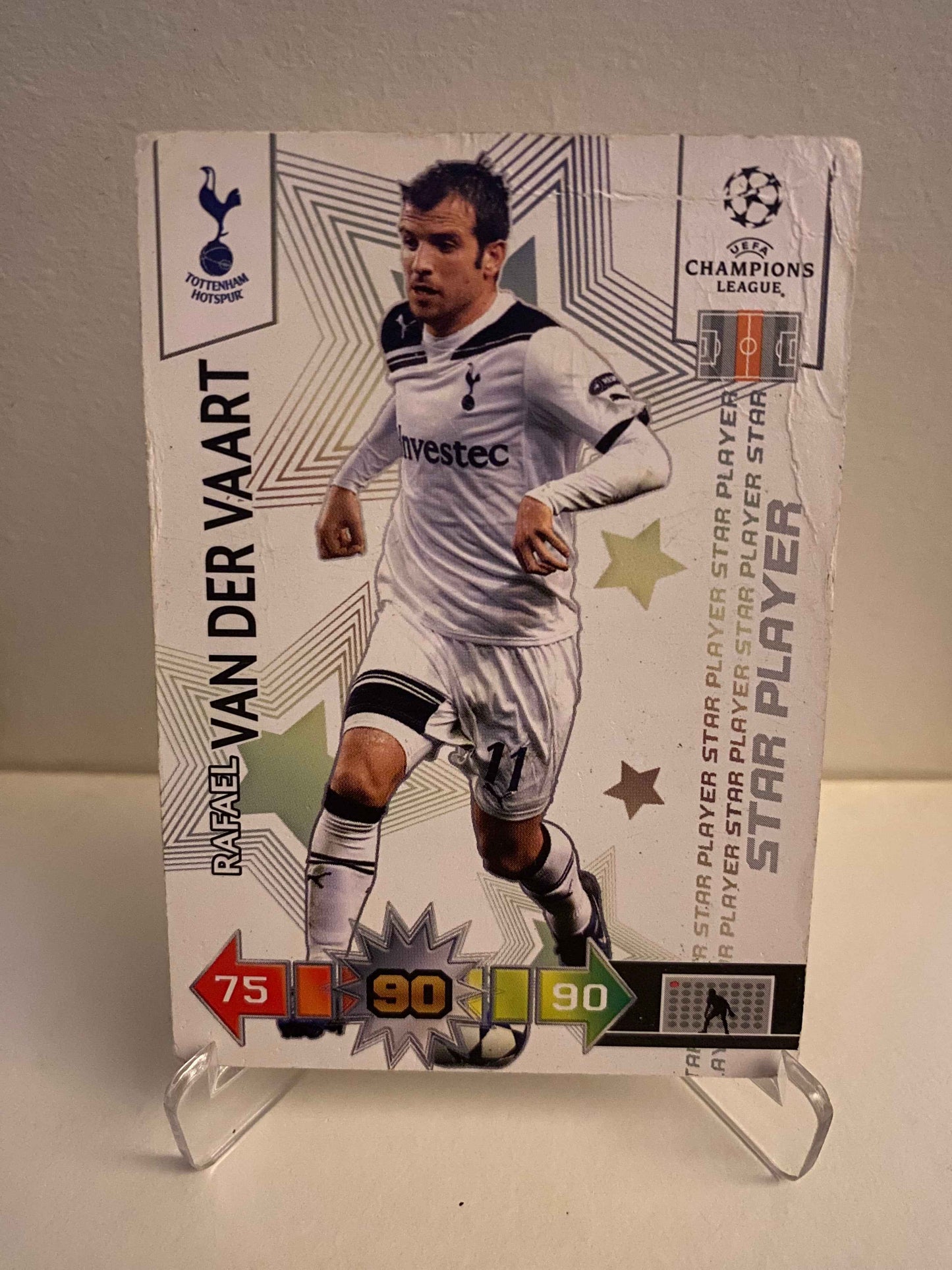 Fodbold kort Panini Adrenalyn XL UEFA Champions League 2010-2011 - Tottenham Hotspur FC Rafael Van Der Vaart - Pokedexet