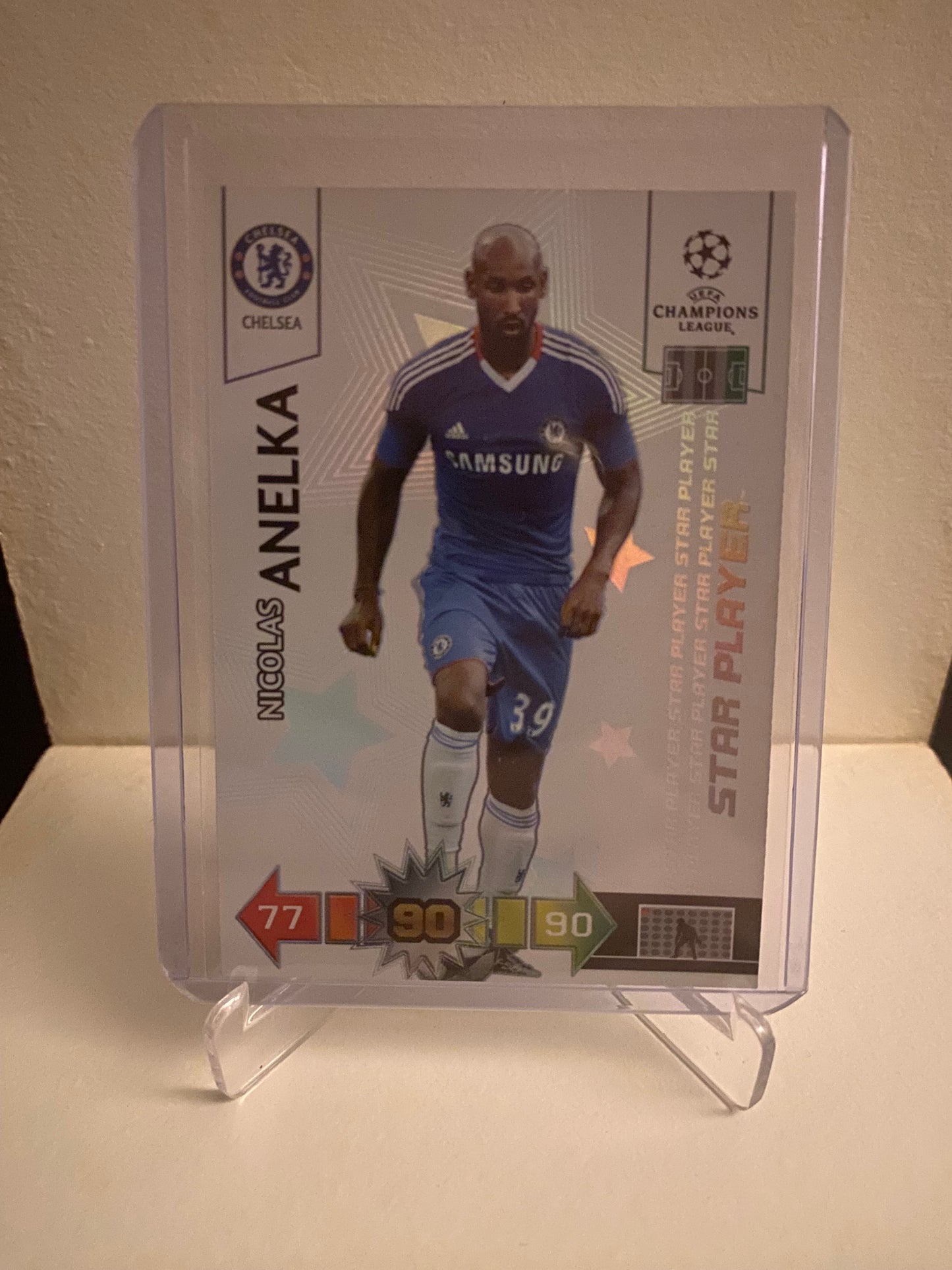 Fodbold kort Panini Adrenalyn XL UEFA Champions League 2010/2011 - Chelsea Nicolas Anelka Holofoil - Pokedexet