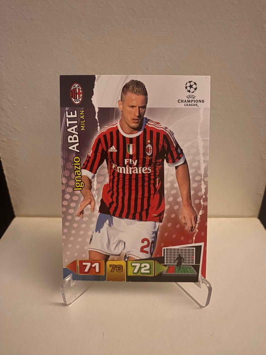 Fodbold kort Panini Adrenalyn XL UEFA Champions League 2011/2012 - AC Milan Ignazio Abate - Pokedexet