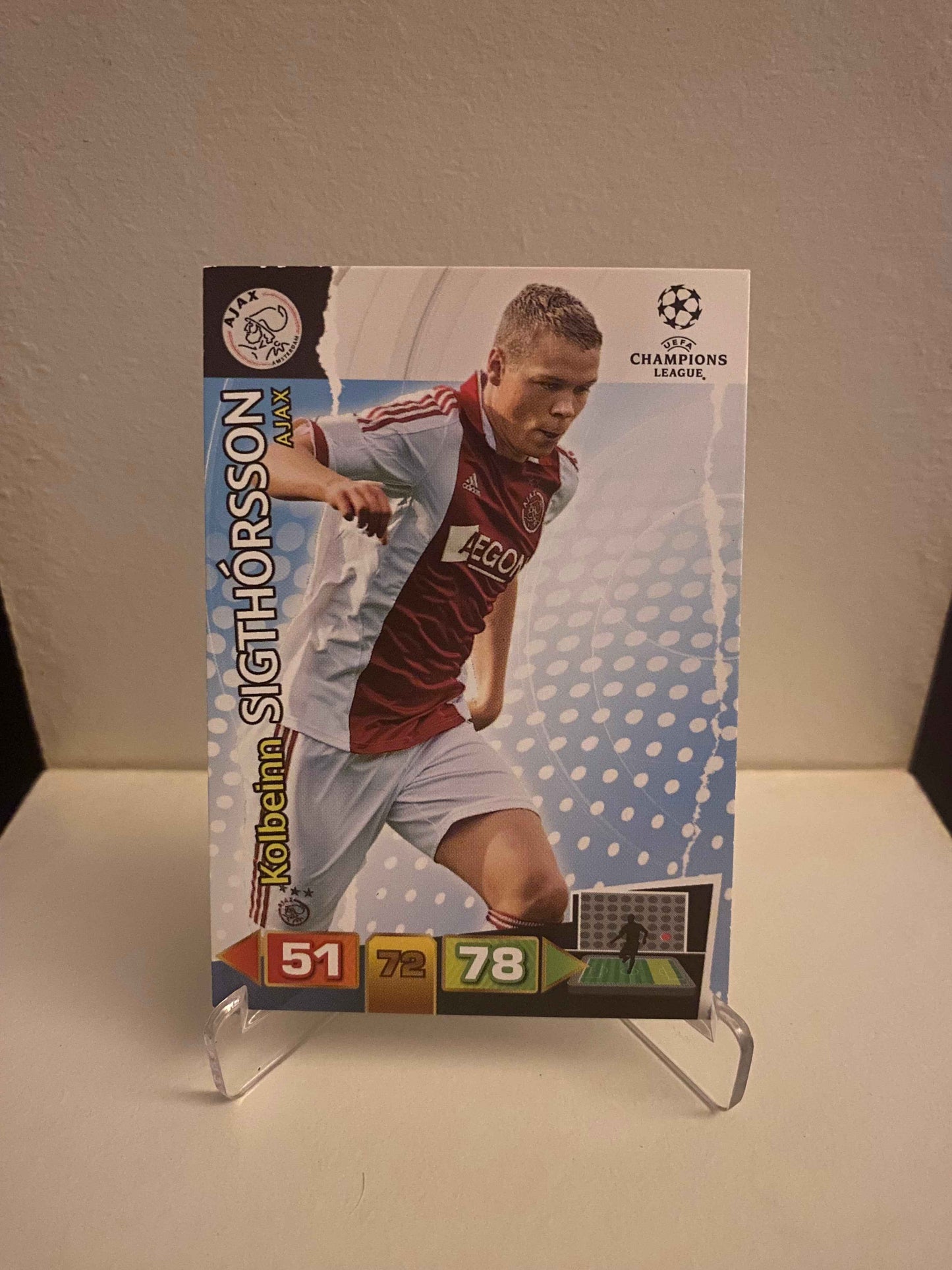 Fodbold kort Panini Adrenalyn XL UEFA Champions League 2011/2012 - Ajax Kolbeinn Sightorsson - Pokedexet