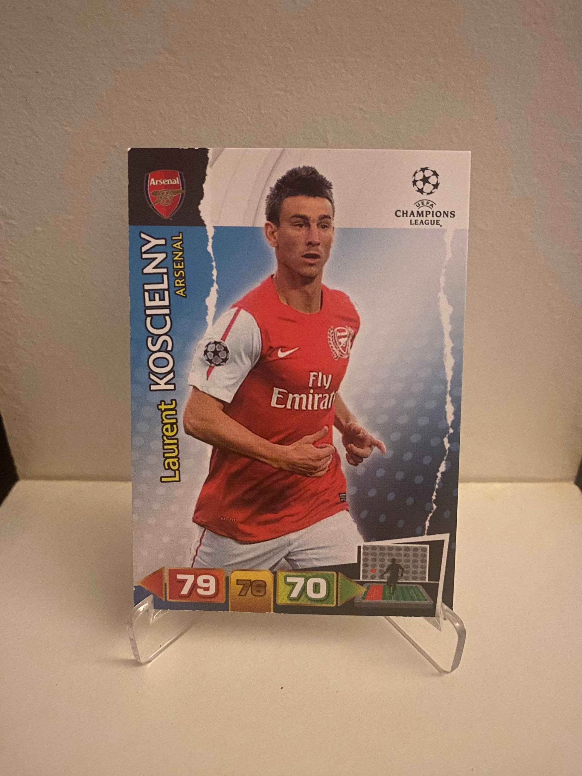 Fodbold kort Panini Adrenalyn XL UEFA Champions League 2011/2012 - Arsenal Laurent Koscielny - Pokedexet