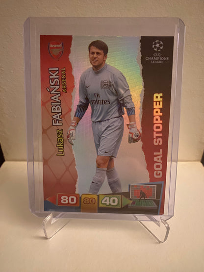 Fodbold kort Panini Adrenalyn XL UEFA Champions League 2011/2012 - Arsenal Luksz Fabianski Holofoil - Pokedexet