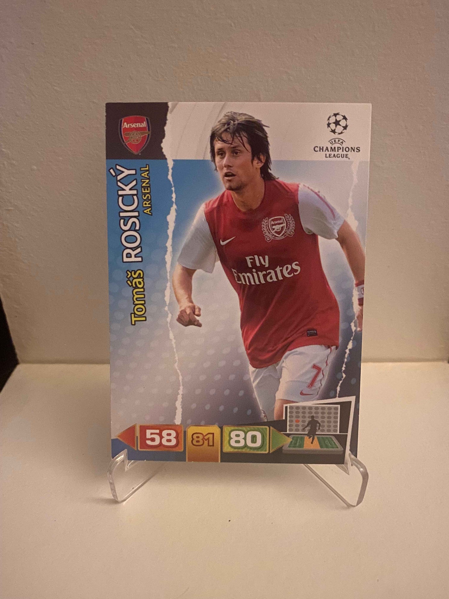 Fodbold kort Panini Adrenalyn XL UEFA Champions League 2011/2012 - Arsenal Tomas Rosicky - Pokedexet
