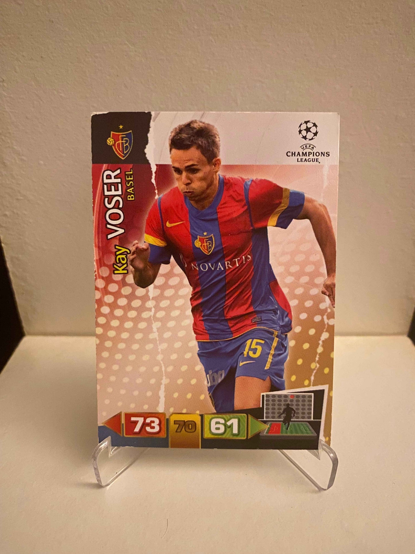 Fodbold kort Panini Adrenalyn XL UEFA Champions League 2011/2012 - Basel Kay Voser - Pokedexet