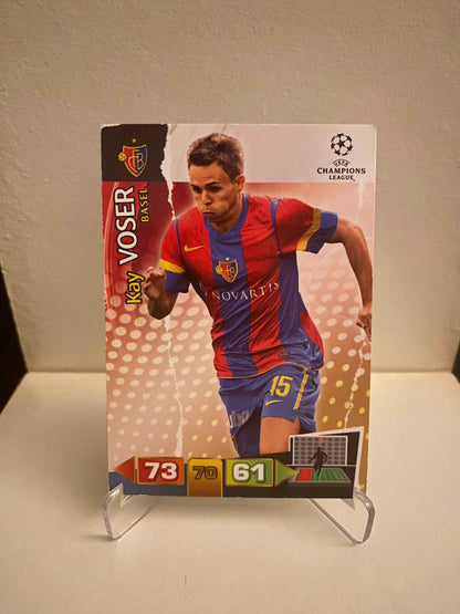 Fodbold kort Panini Adrenalyn XL UEFA Champions League 2011/2012 - Basel Kay Voser - Pokedexet