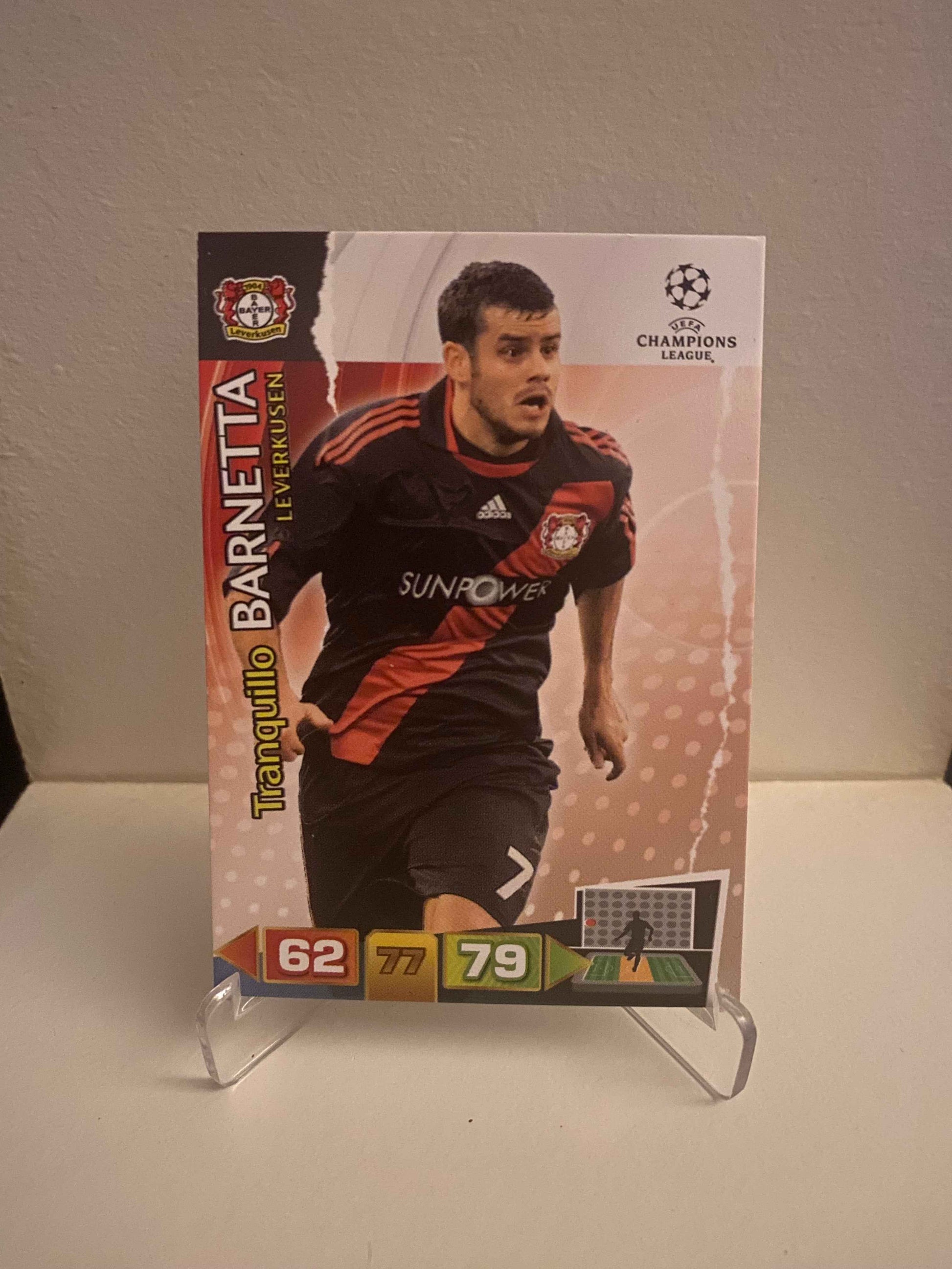 Fodbold kort Panini Adrenalyn XL UEFA Champions League 2011/2012 - Bayer Leverkusen Tranquillo Barnetta - Pokedexet