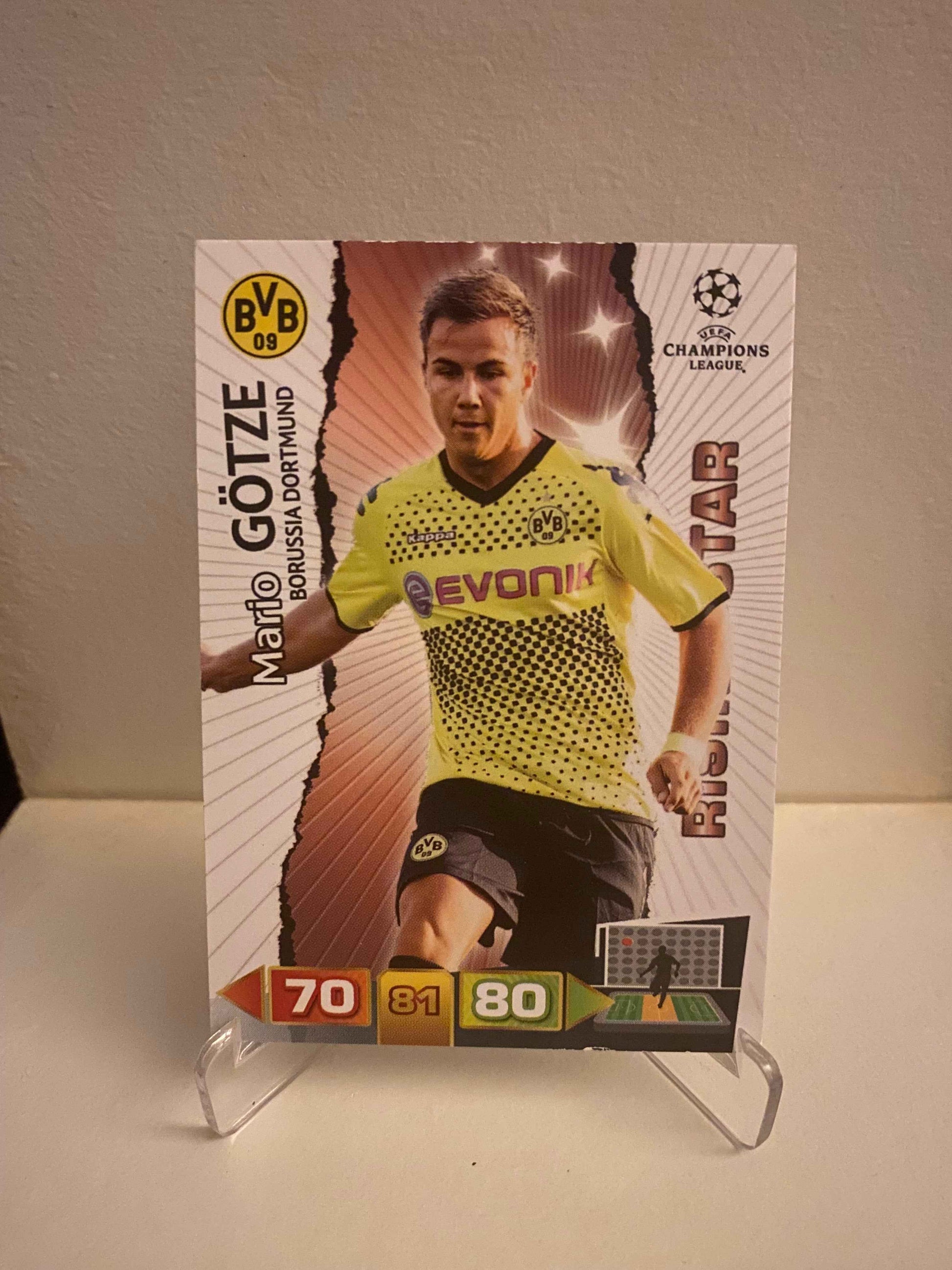 Fodbold kort Panini Adrenalyn XL UEFA Champions League 2011/2012 - Borussia Dortmund Mario Gotze - Pokedexet
