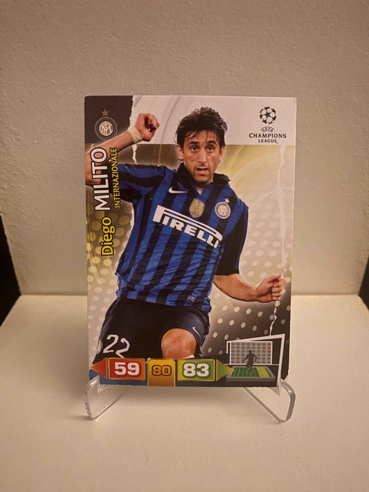 Fodbold kort Panini Adrenalyn XL UEFA Champions League 2011/2012 - Inter Diego Milito - Pokedexet