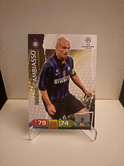 Fodbold kort Panini Adrenalyn XL UEFA Champions League 2011/2012 - Inter Esteban Cambiasso - Pokedexet