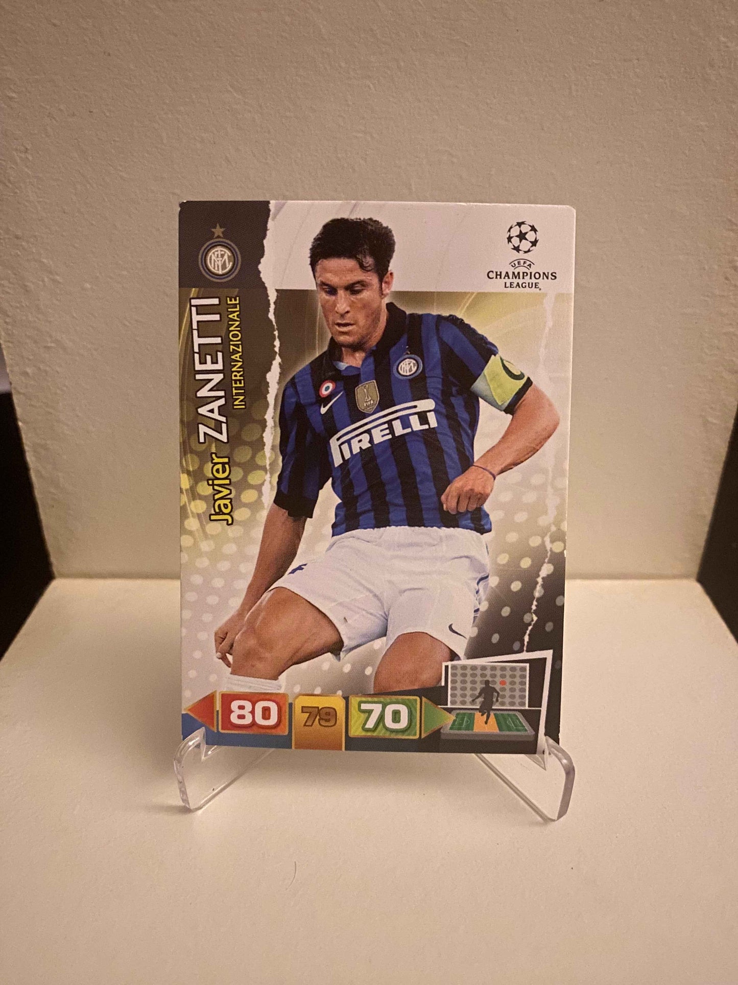 Fodbold kort Panini Adrenalyn XL UEFA Champions League 2011/2012 - Inter Javier Zanetti - Pokedexet