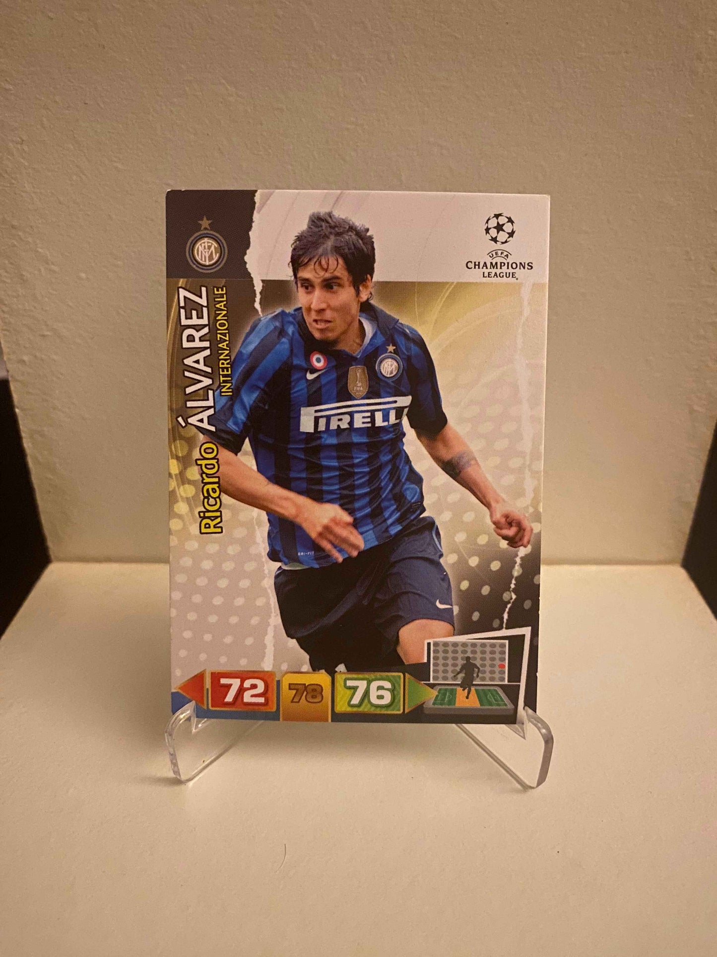 Fodbold kort Panini Adrenalyn XL UEFA Champions League 2011/2012 - Inter Ricardo Alvarez - Pokedexet