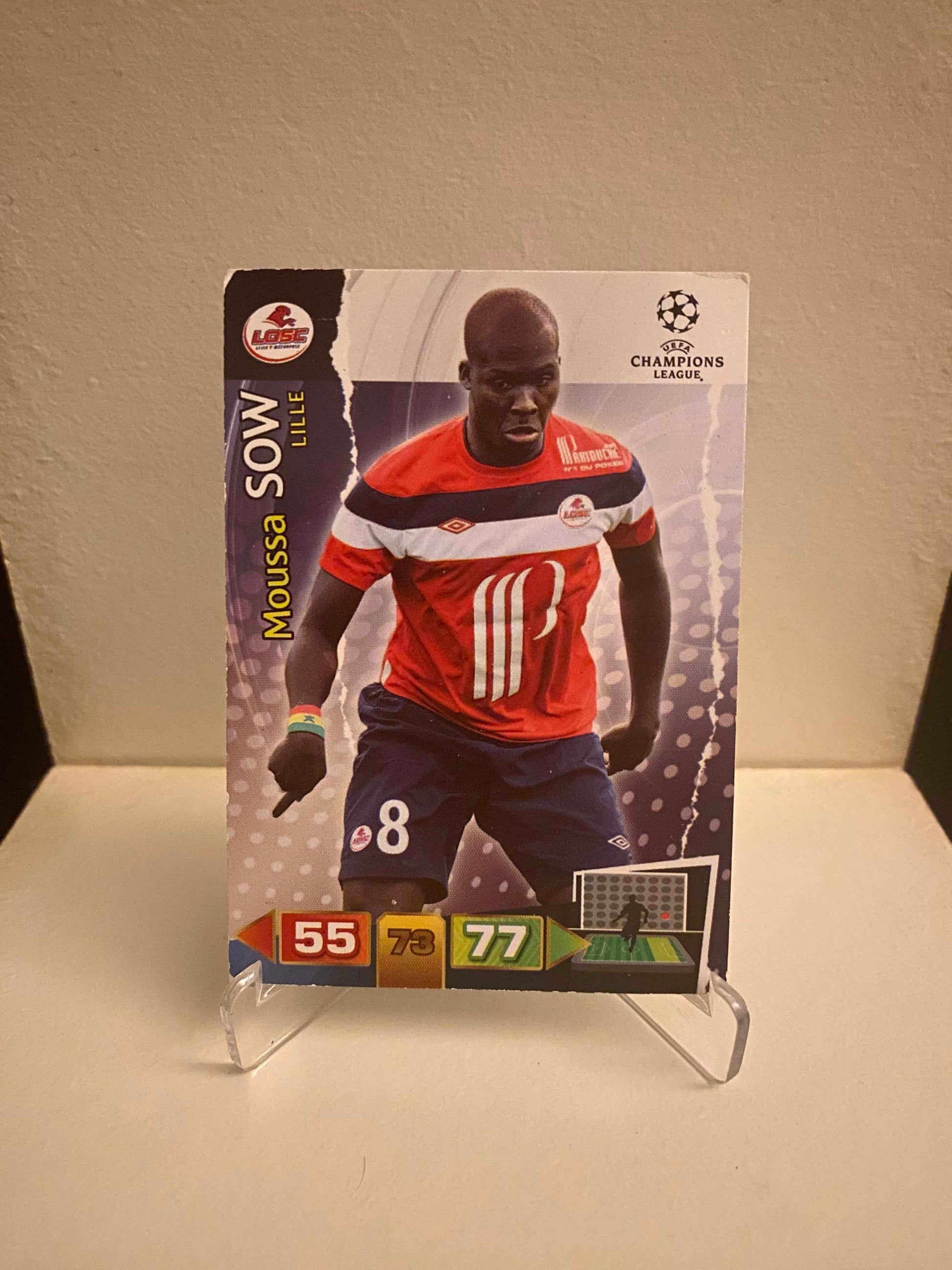 Fodbold kort Panini Adrenalyn XL UEFA Champions League 2011/2012 - Lille Moussa Sow - Pokedexet