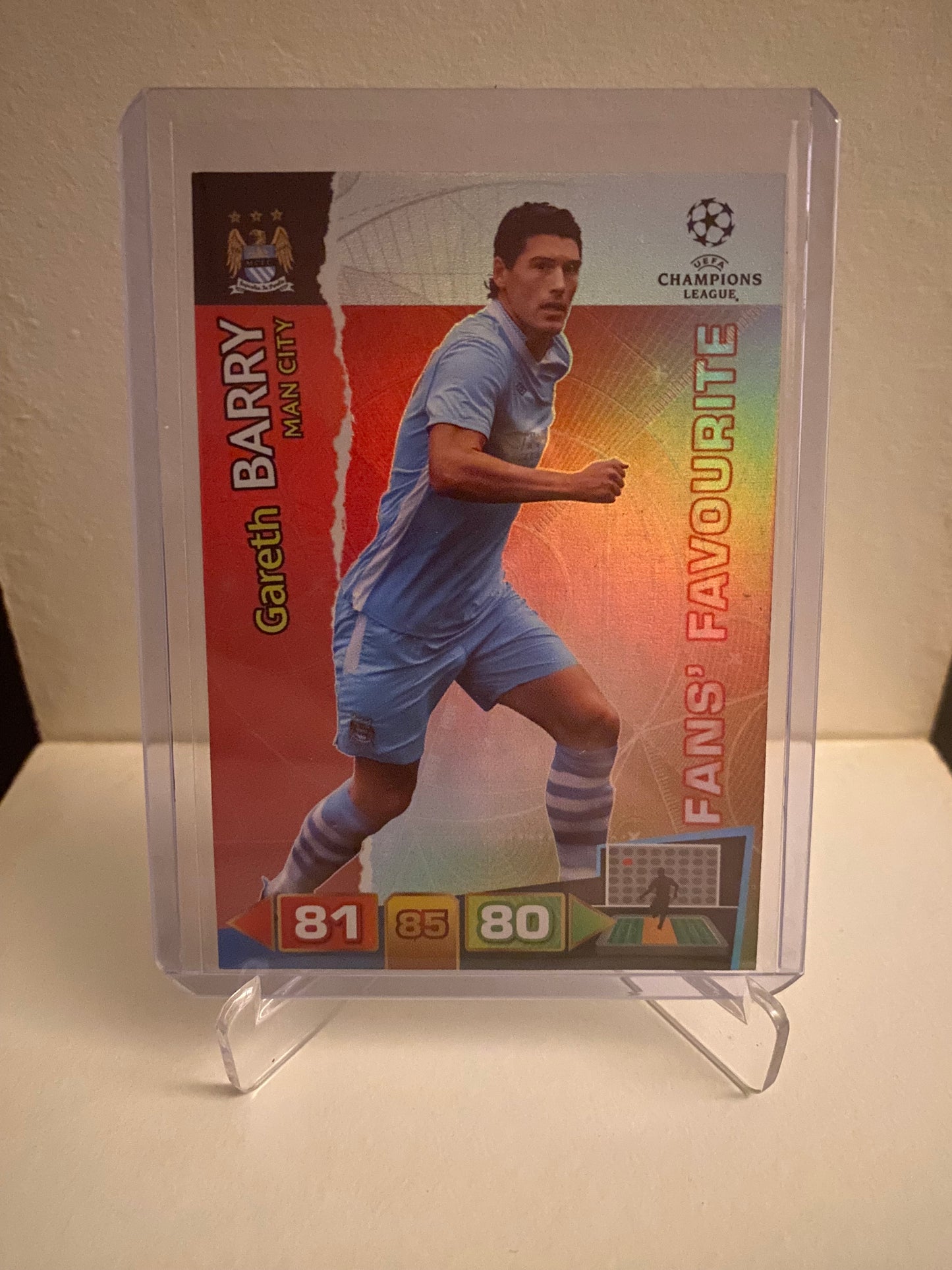 Fodbold kort Panini Adrenalyn XL UEFA Champions League 2011/2012 - Manchester City Garett Barry Holofoil - Pokedexet