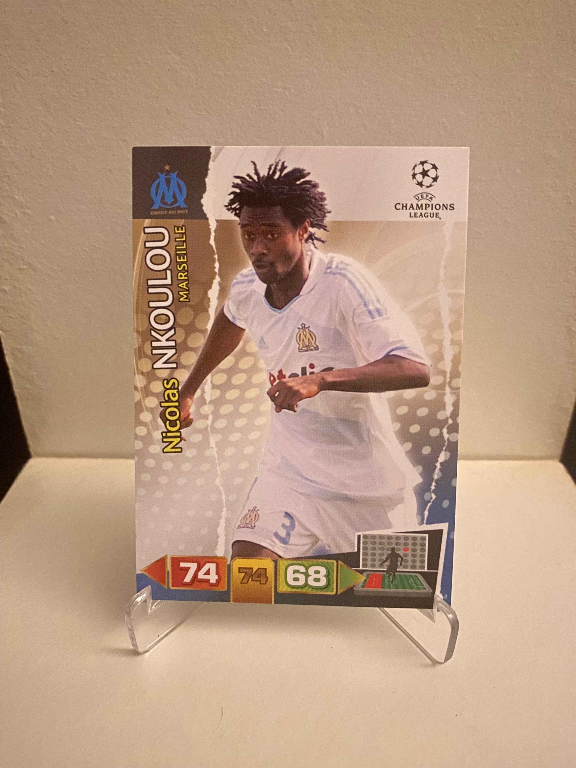 Fodbold kort Panini Adrenalyn XL UEFA Champions League 2011/2012 - Marseille Nicolas Nkoulou - Pokedexet
