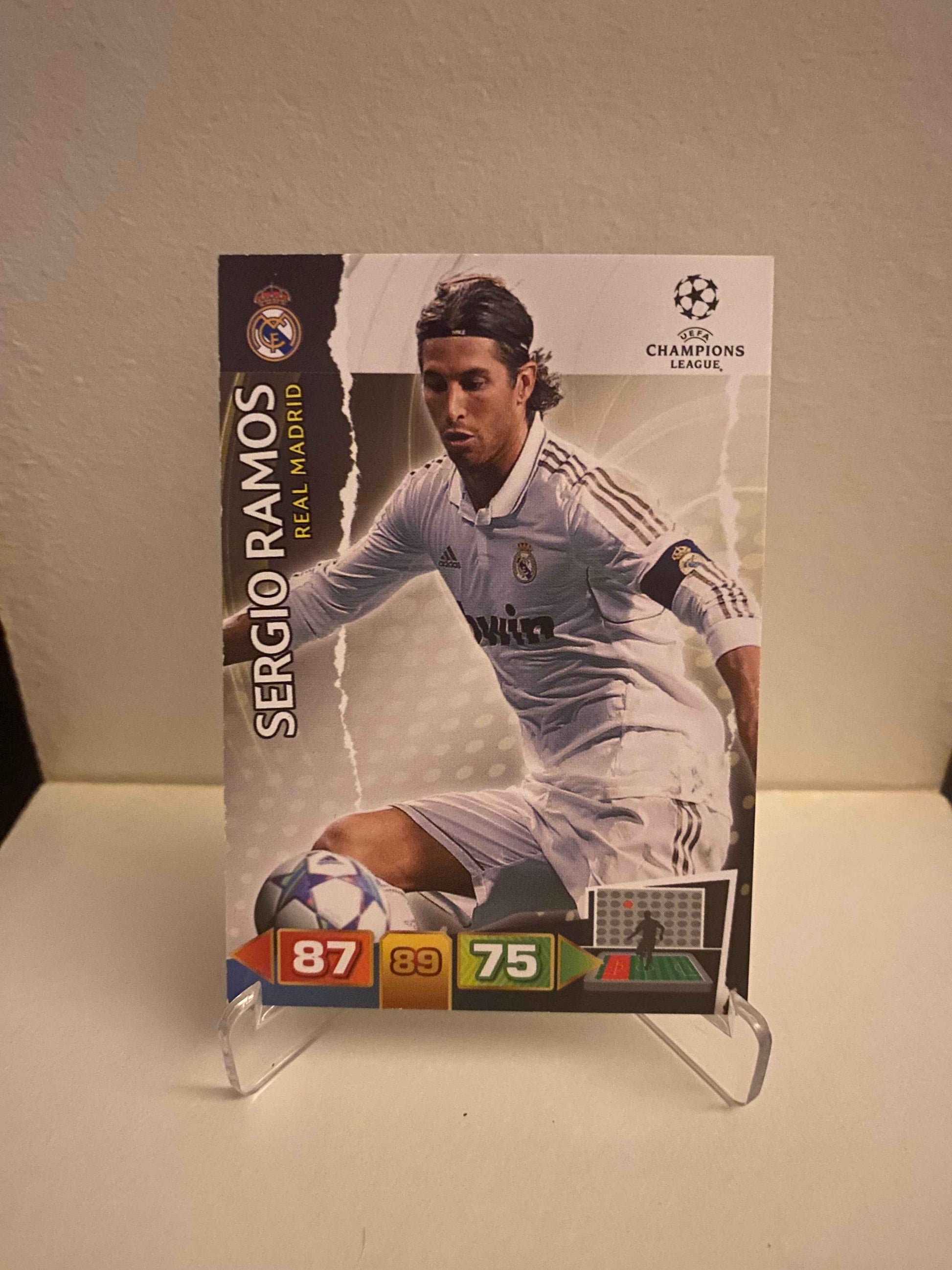 Fodbold kort Panini Adrenalyn XL UEFA Champions League 2011/2012 - Real Madrid Sergio Ramos - Pokedexet
