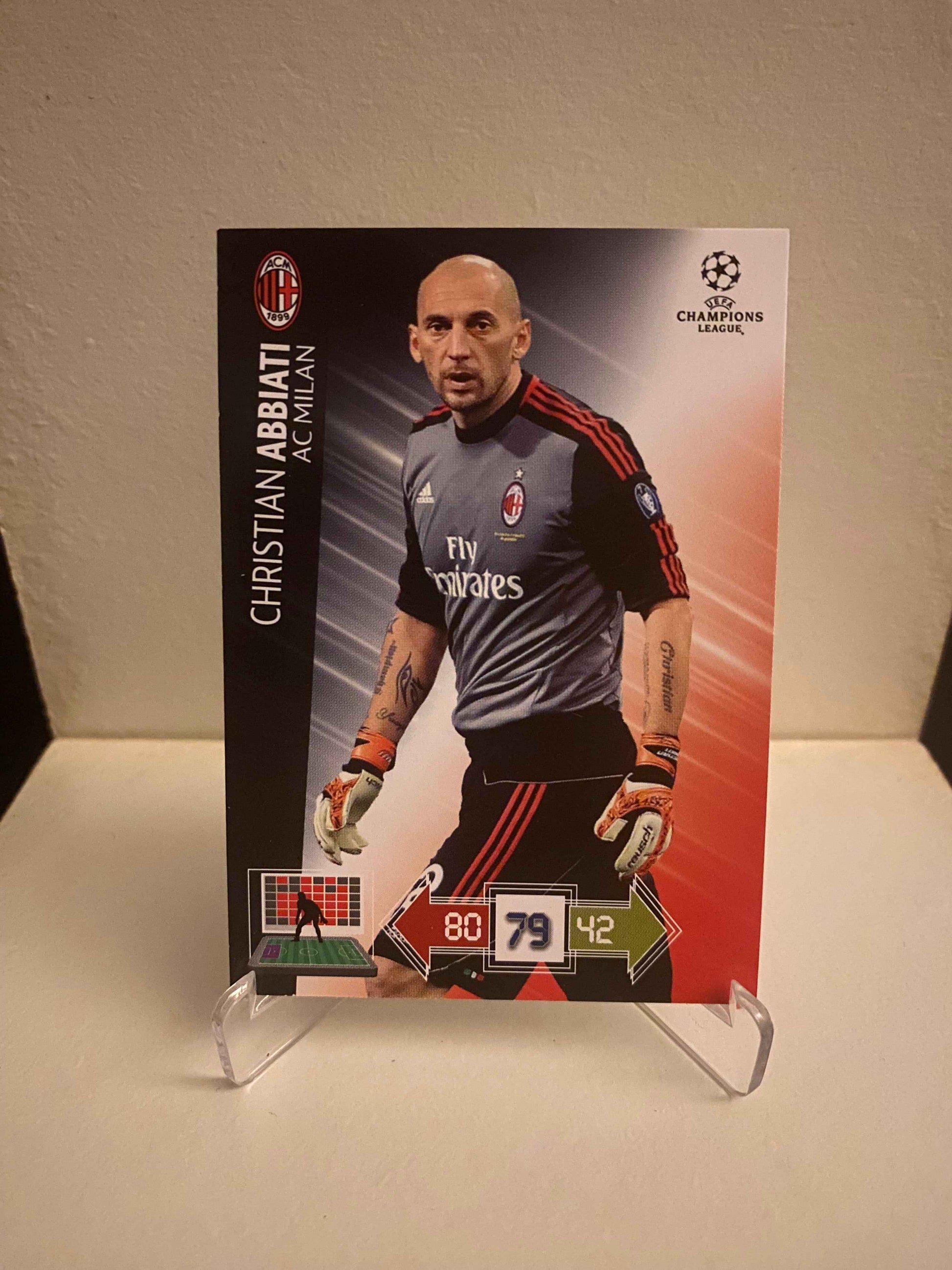 Fodbold kort Panini Adrenalyn XL UEFA Champions League 2012/2013 - AC Milan Christian Abbiati - Pokedexet