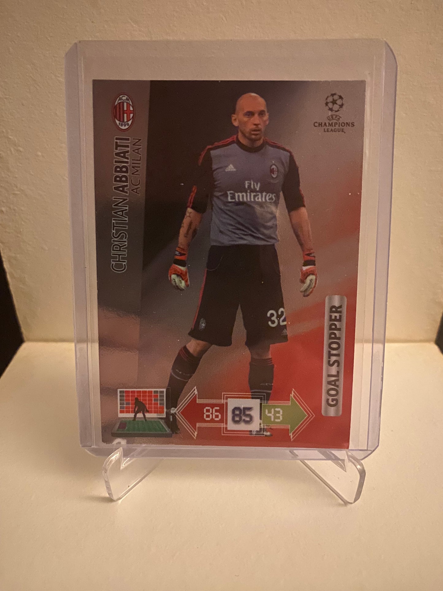Fodbold kort Panini Adrenalyn XL UEFA Champions League 2012/2013 - AC Milan Christian Abbiati Holofoil - Pokedexet