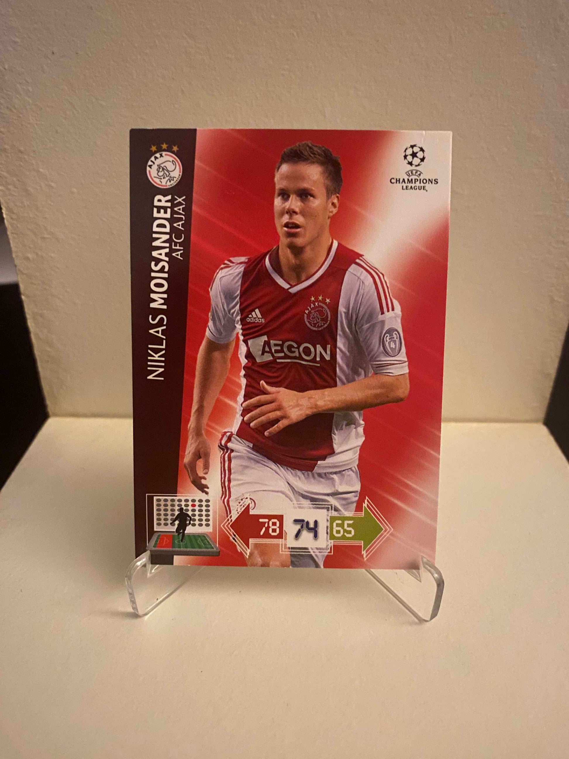Fodbold kort Panini Adrenalyn XL UEFA Champions League 2012/2013 - Ajax Niklas Moisander - Pokedexet