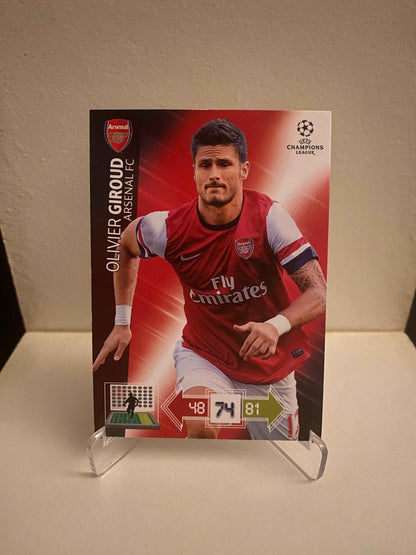 Fodbold kort Panini Adrenalyn XL UEFA Champions League 2012/2013 - Arsenal Olivier Giroud - Pokedexet