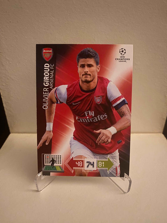 Fodbold kort Panini Adrenalyn XL UEFA Champions League 2012/2013 - Arsenal Olivier Giroud - Pokedexet