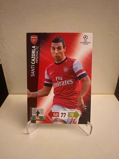 Fodbold kort Panini Adrenalyn XL UEFA Champions League 2012/2013 - Arsenal Santi Cazorla - Pokedexet
