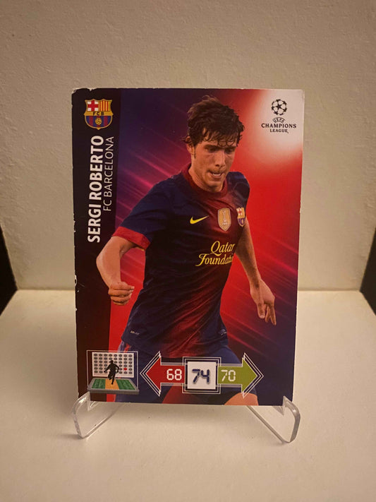Fodbold kort Panini Adrenalyn XL UEFA Champions League 2012/2013 - Barcelona Sergi Roberto - Pokedexet