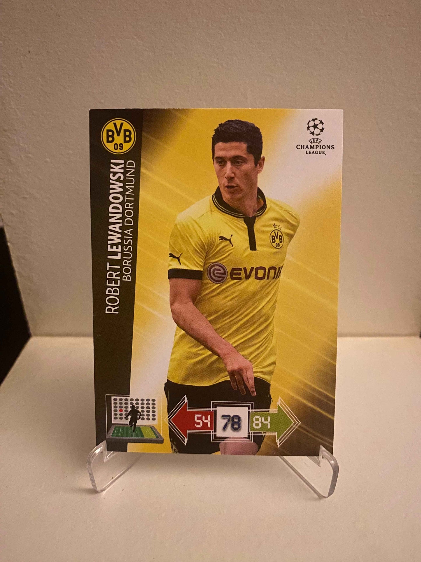 Fodbold kort Panini Adrenalyn XL UEFA Champions League 2012/2013 - Borussia Dortmund Robert Lewandowski - Pokedexet