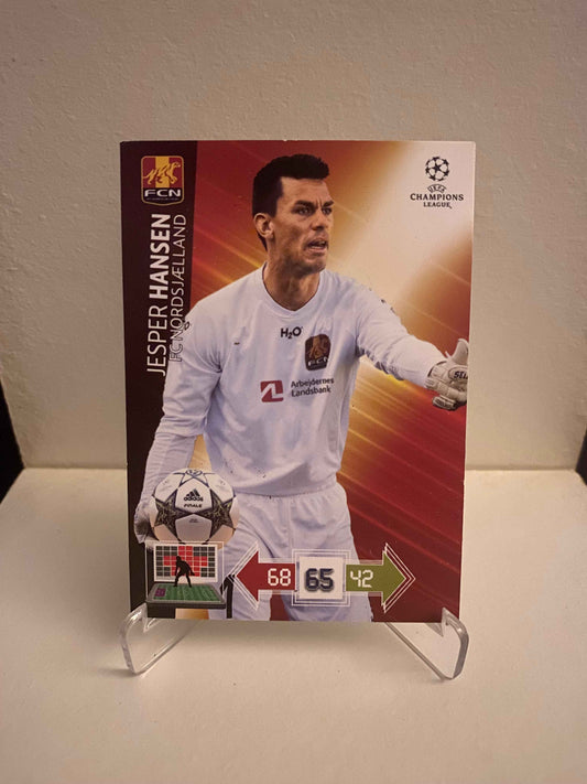 Fodbold kort Panini Adrenalyn XL UEFA Champions League 2012/2013 - FC Nordsjælland Jesper Hansen - Pokedexet
