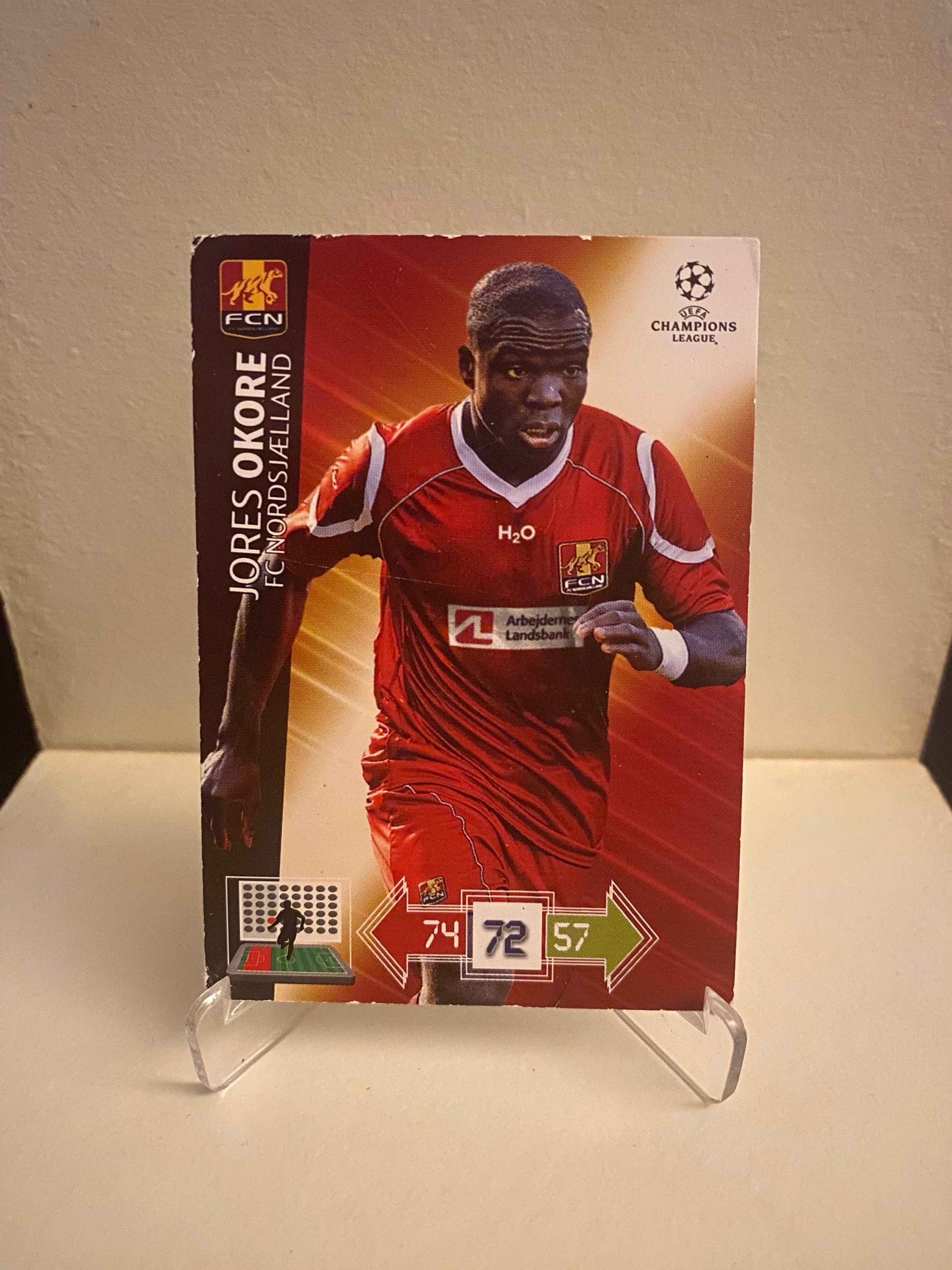 Fodbold kort Panini Adrenalyn XL UEFA Champions League 2012/2013 - FC Nordsjælland Jores Okore - Pokedexet