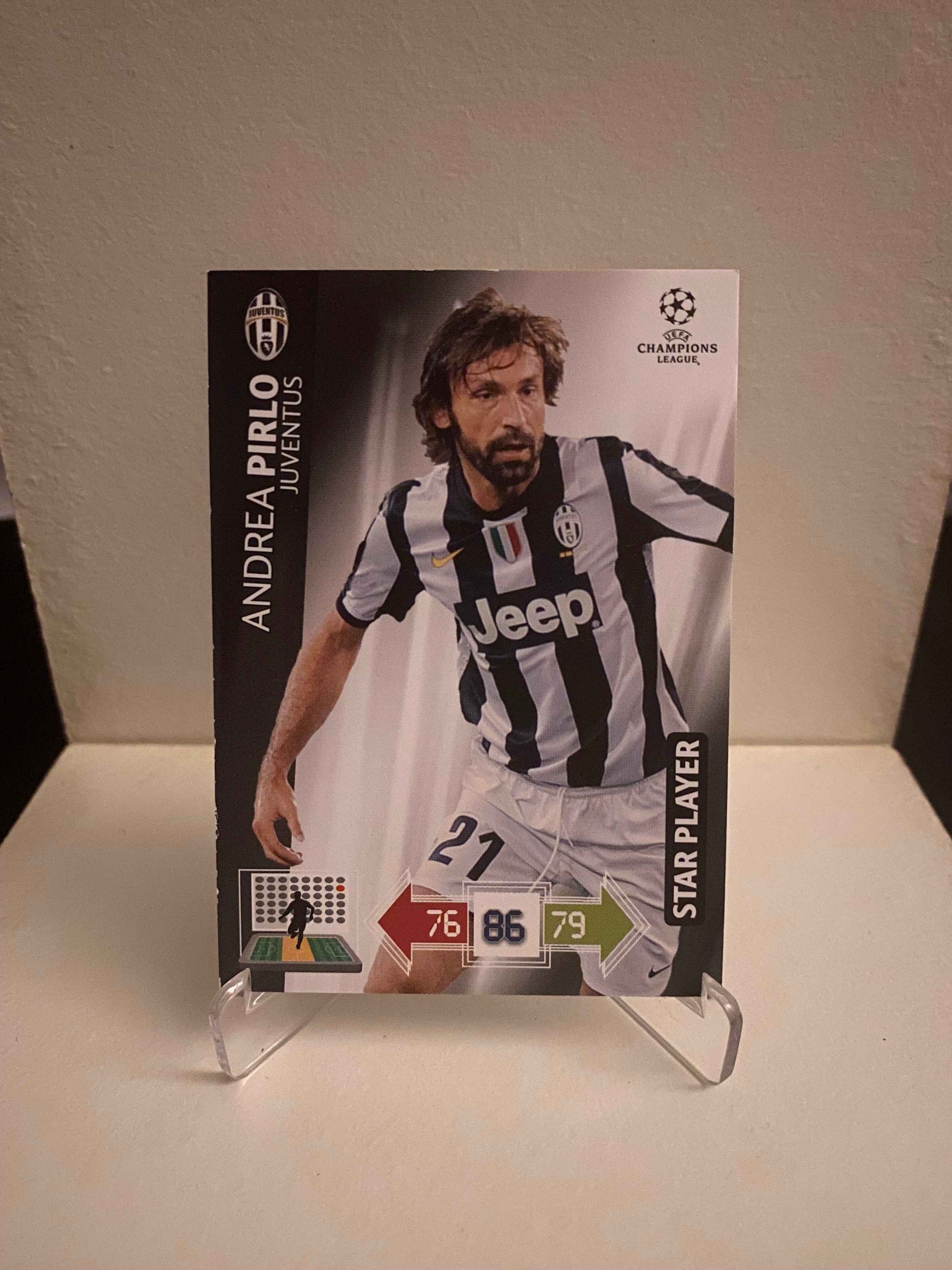 Fodbold kort Panini Adrenalyn XL UEFA Champions League 2012/2013 - Juventus Andrea Pirlo - Pokedexet