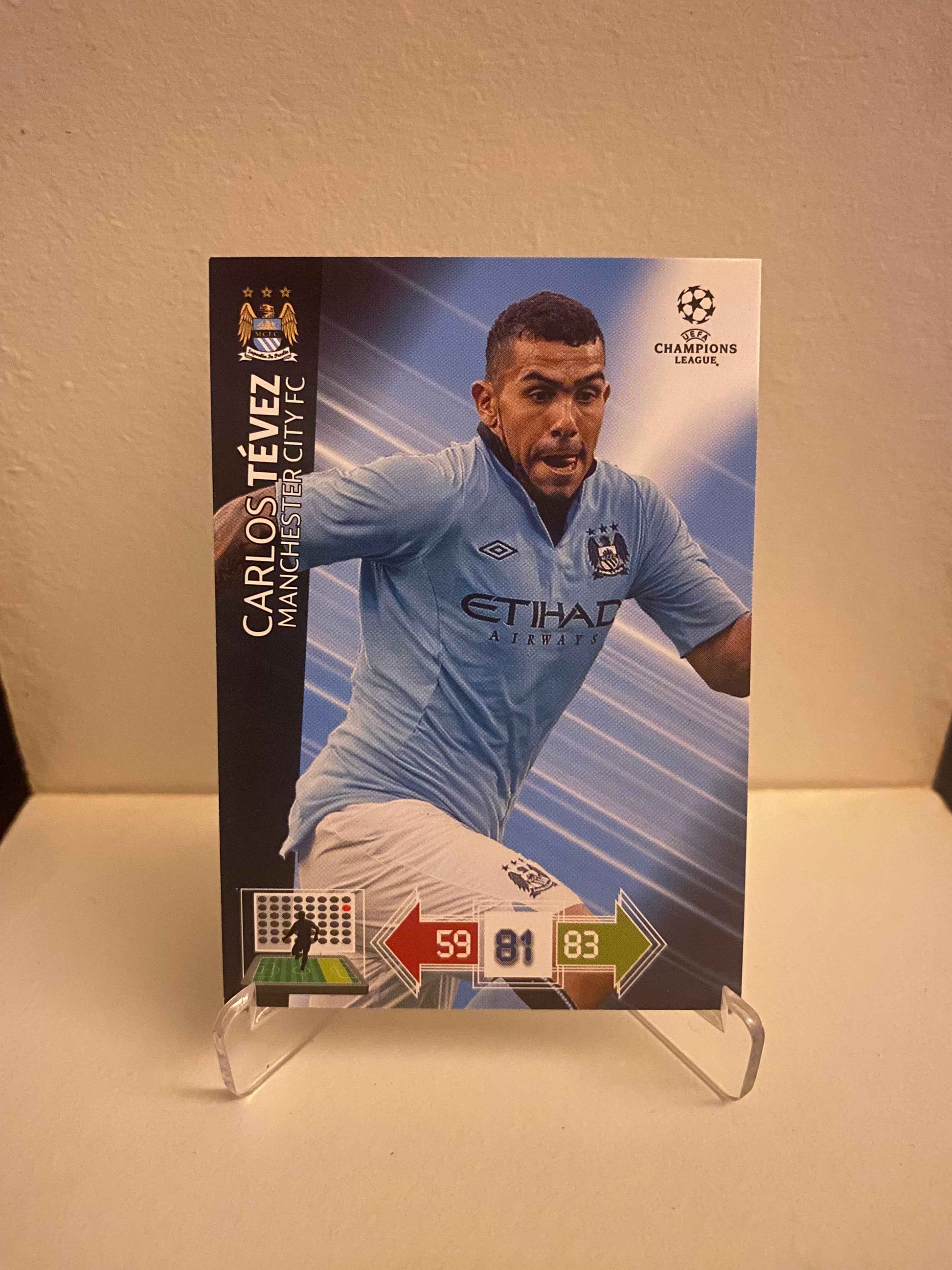 Fodbold kort Panini Adrenalyn XL UEFA Champions League 2012/2013 - Manchester City Carlos Tevez - Pokedexet